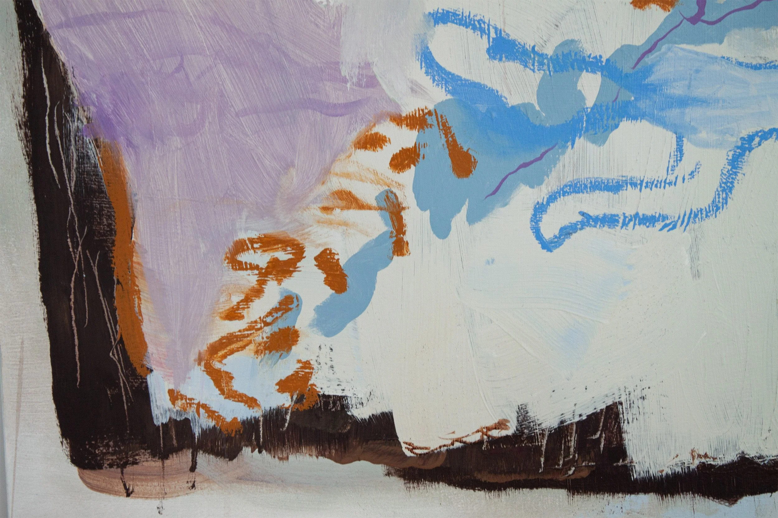 "THE ESTUARY", 72" x 60", acrylic and oil stick on canvas