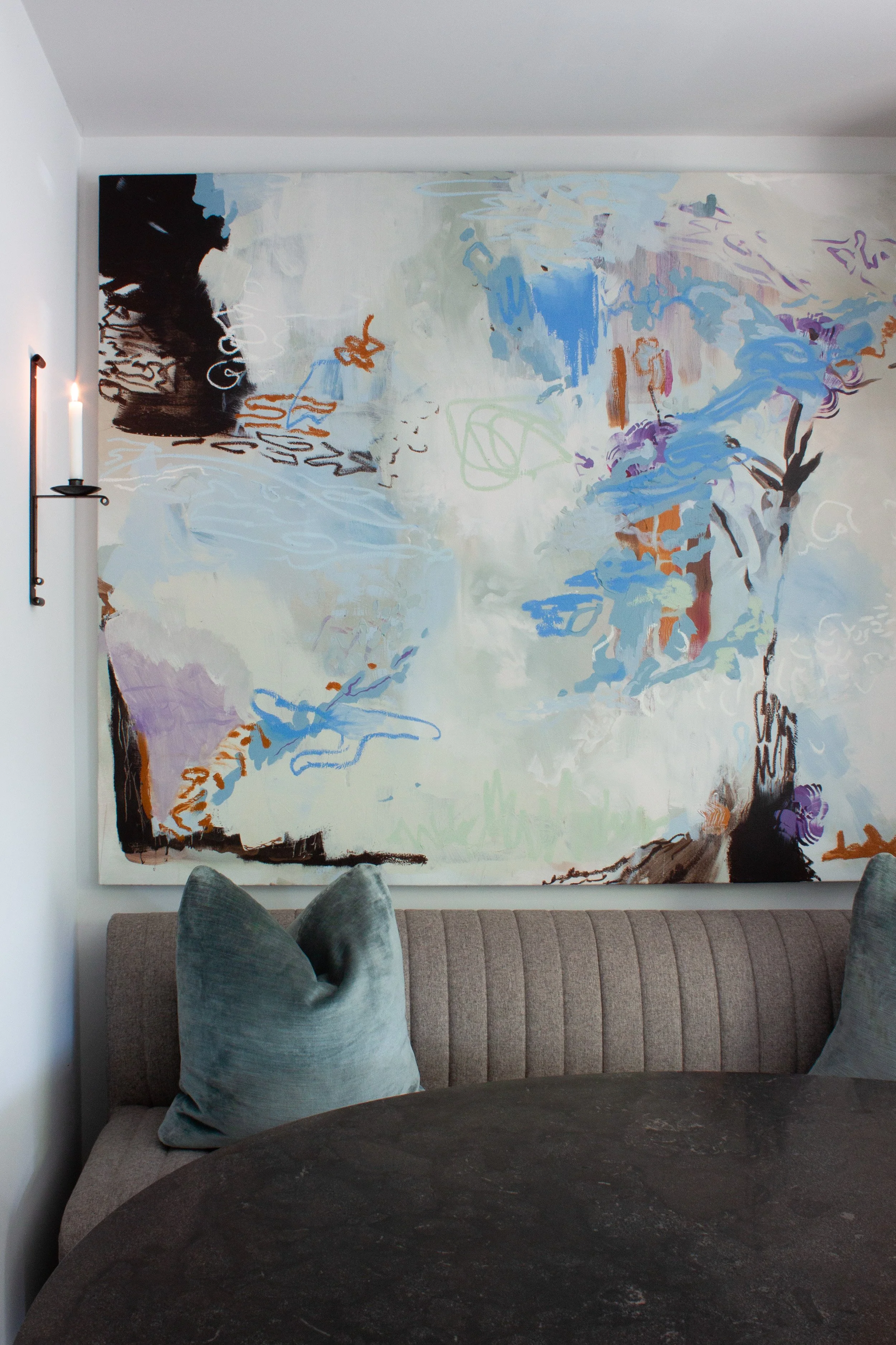 "THE ESTUARY", 72" x 60", acrylic and oil stick on canvas