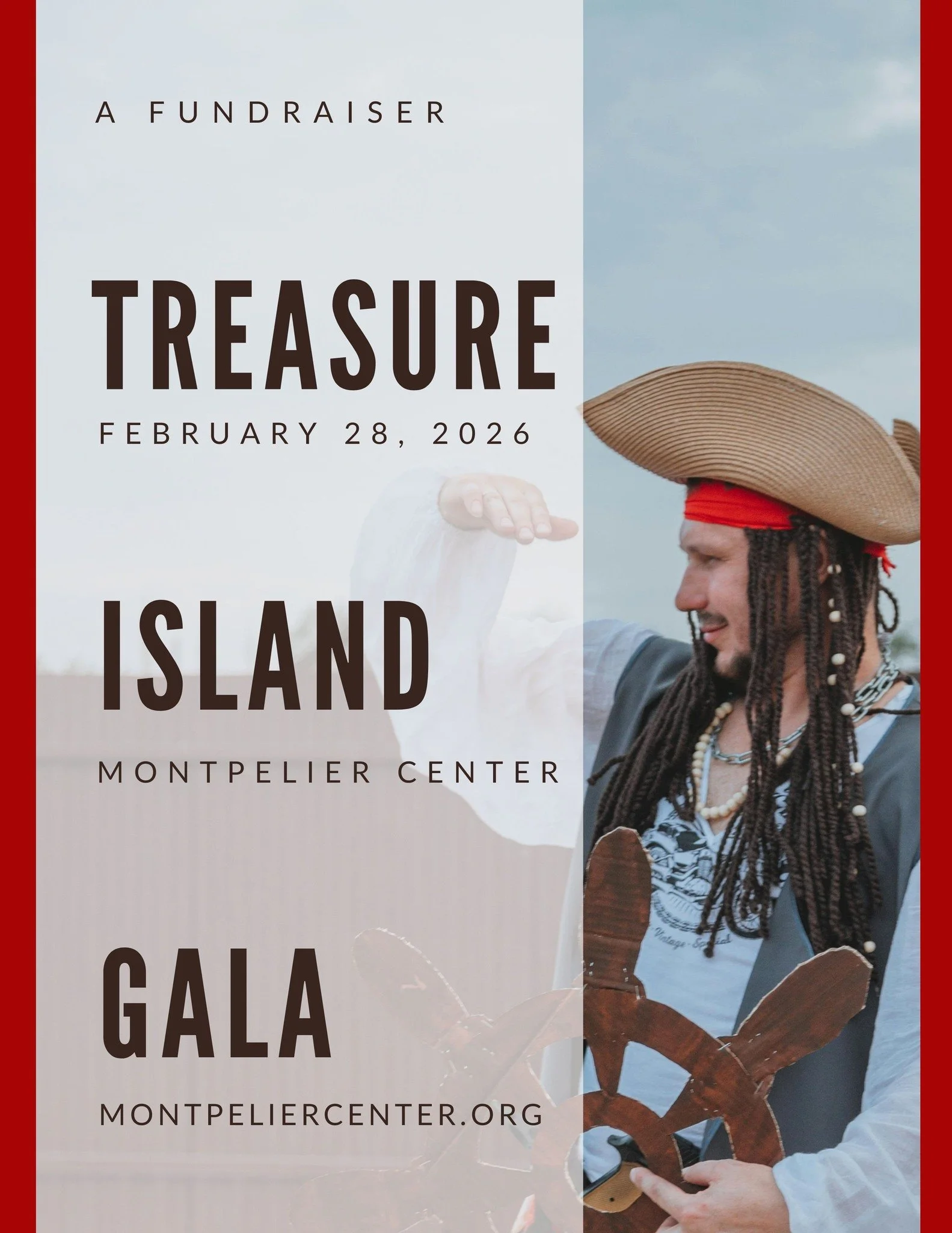 Yes, the theme is Treasure Island.
Yes, themed attire is encouraged.

But the heart of this night is about something deeper &mdash; ensuring the Montpelier Center continues offering programs that serve all ages and backgrounds in our community.

📅 F