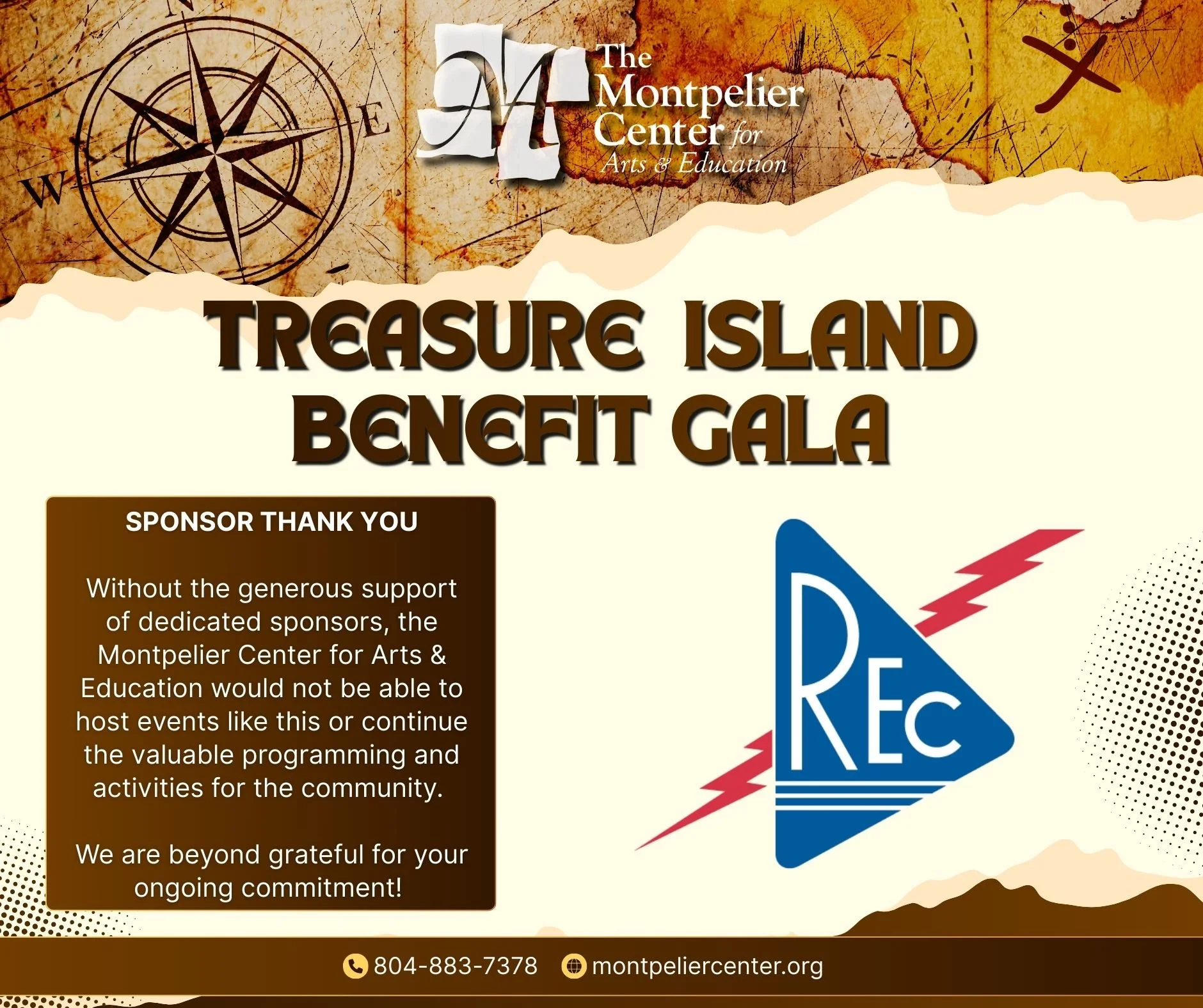 The Treasure Island Gala wouldn&rsquo;t be possible without the incredible support of our sponsors.

Your commitment helps power a night of celebration and a year of impact &mdash; ensuring the Montpelier Center continues serving our community throug