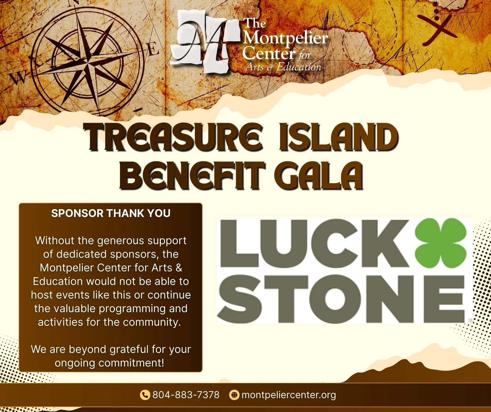 Thank you to the businesses and partners who proudly support the Montpelier Center Treasure Island Gala.

Your sponsorship helps sustain the arts, educational programs, and community offerings that make Montpelier a more vibrant place to live, work, 