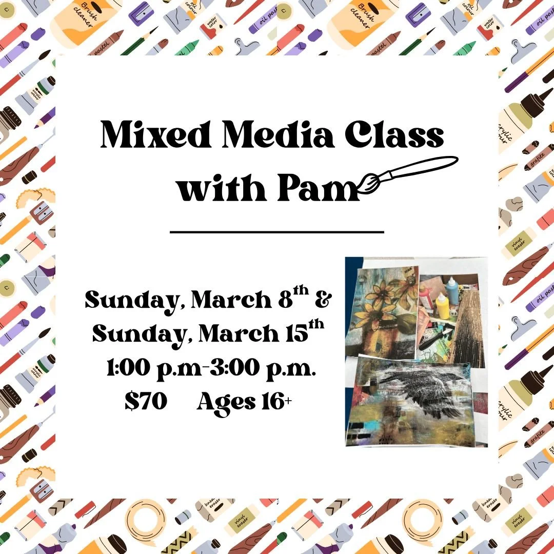 Join Pam for a creative 2-week mixed media journey this March. Whether you&rsquo;re new to mixed media or looking to deepen your artistic play, this class is designed to inspire and spark your imagination.

Sign up now!
https://www.montpeliercenter.o