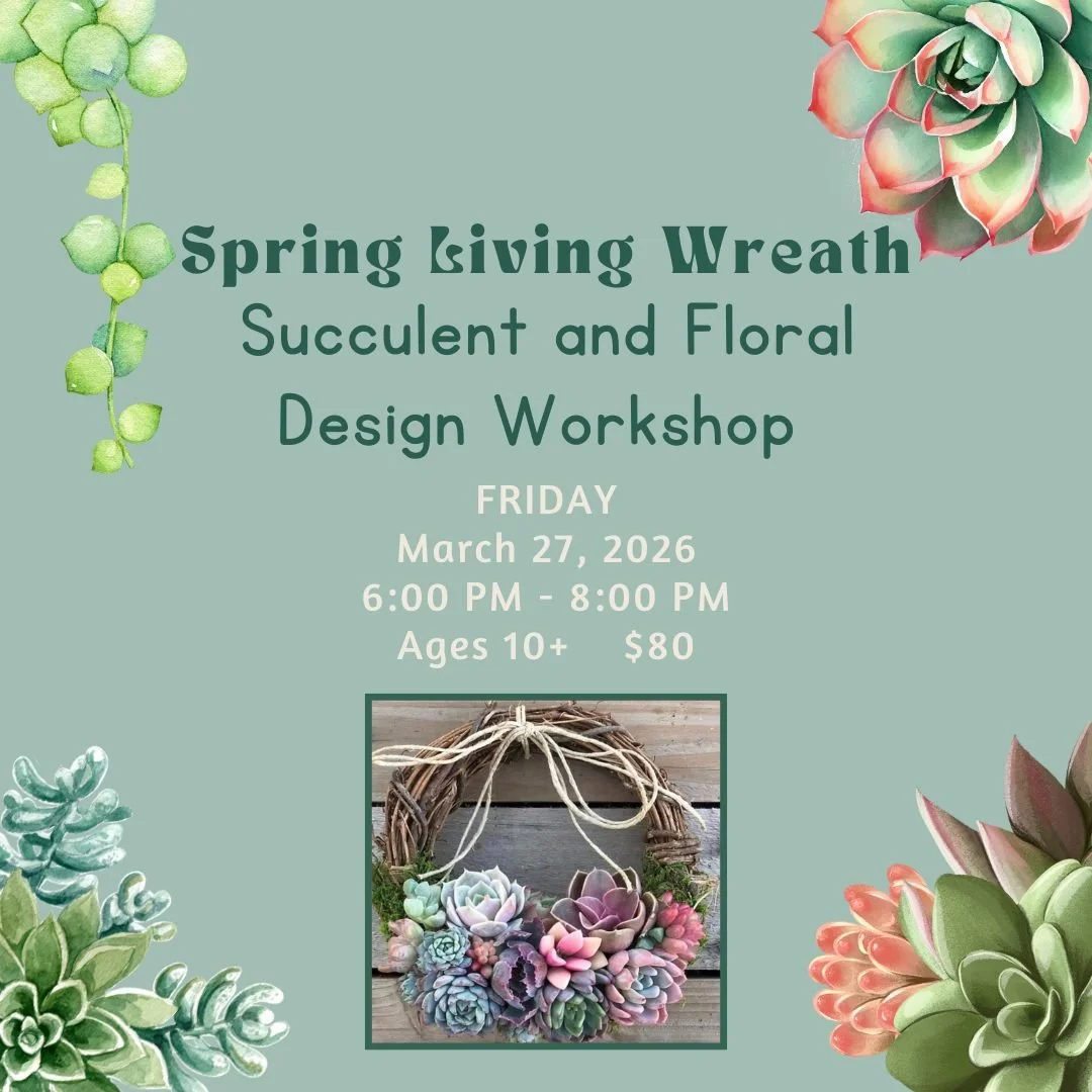 Help us welcome new instructor, Melissa Tebbenhoff!
Sign up for her Spring Living Wreath class now!
https://themontpeliercenterforartseducation.as.me/Succulent-Wreath

Melissa Tebbenhoff is the founder of Rusted Rabbitt Living Designs in Williamsburg