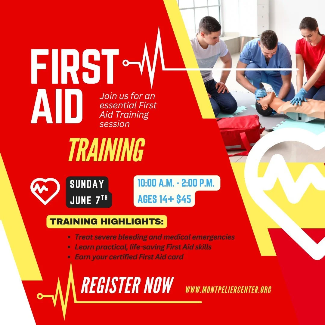 Be prepared when it matters most.

Our First Aid Training class teaches the essential skills needed to respond confidently in emergencies, from treating severe bleeding to providing care during sudden medical situations. Whether you're a parent wanti
