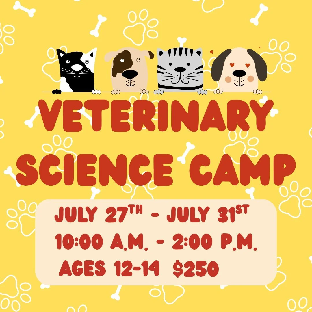 There's still time to register for our final Veterinary Science Camp of the summer!

If your child loves animals and dreams of working in veterinary medicine, this is their chance to learn through hands-on activities, interactive lessons, and real-wo