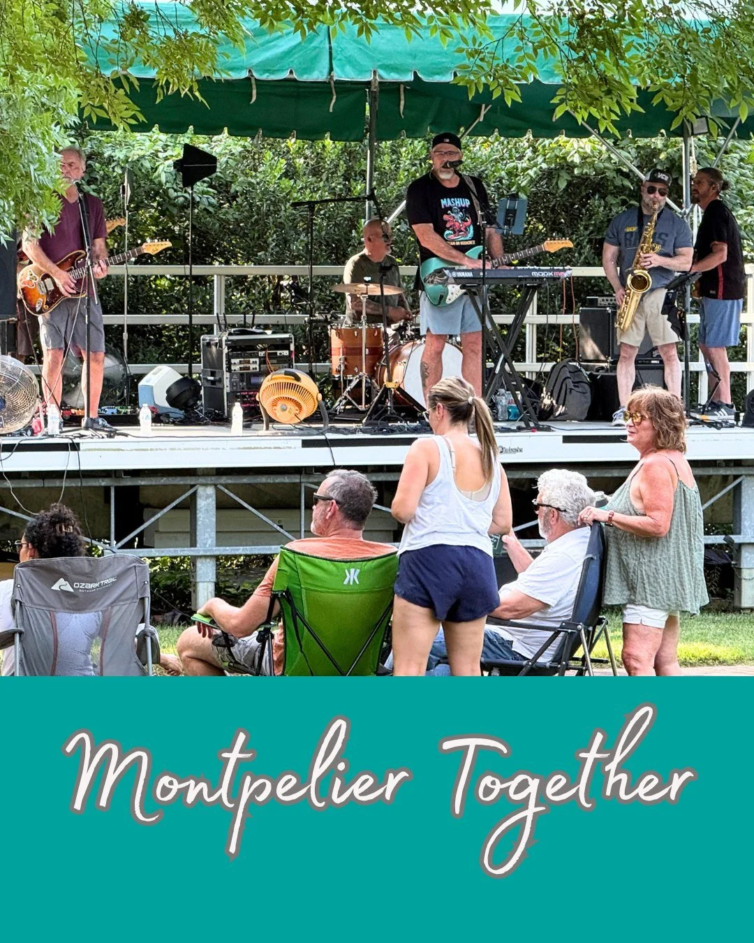#montpeliertogether Thanks to everyone who braved the heat &amp; humidity to listen to the funky COOL sounds of the Mashup Band!  What a show! 

@mashupandcozycondition 

 #CommunityStrong #MontpelierCenter #LiveMusic #CommunityFun #FamilyFun