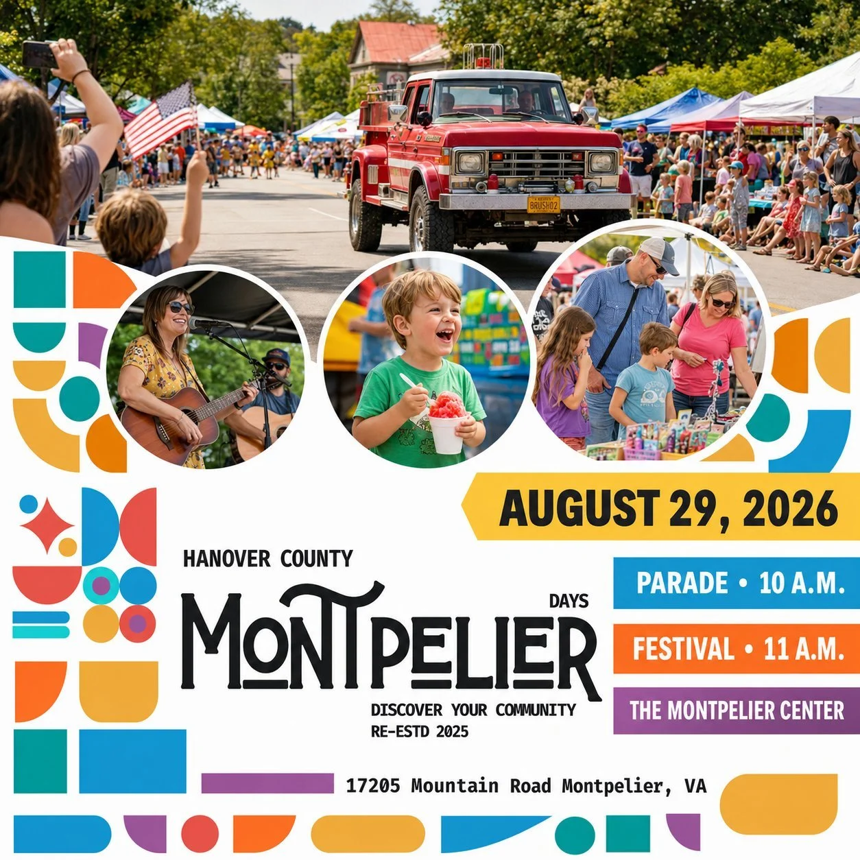 Montpelier Days is where generations celebrate side by side. It&rsquo;s old friends, new memories and the kind of hometown joy you can&rsquo;t stream or order online. Come be part of it August 29.
Learn more at montpeliercenter.org