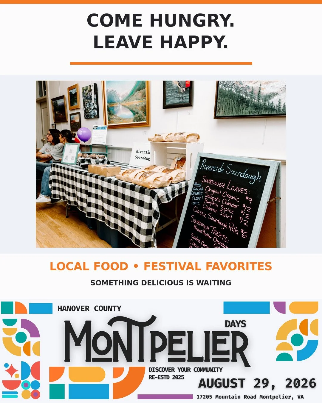 Consider this your warning: do not arrive at Montpelier Days without an appetite. Local food trucks, baked goods, sweet treats, and a table full of church-donated pies for the pie contest will be waiting. Which pie flavor disappears first? 🥧 Do you 