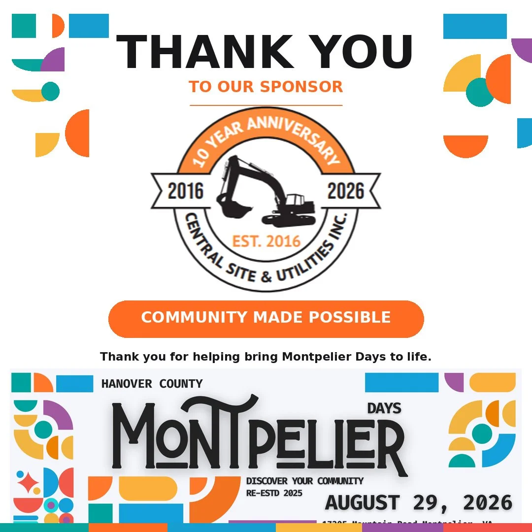 Community events like Montpelier Days are made possible by people and organizations who believe in bringing neighbors together&mdash;and we are incredibly grateful for this year&rsquo;s sponsors!

Please join us in thanking:
⭐ Central Site &amp; Util