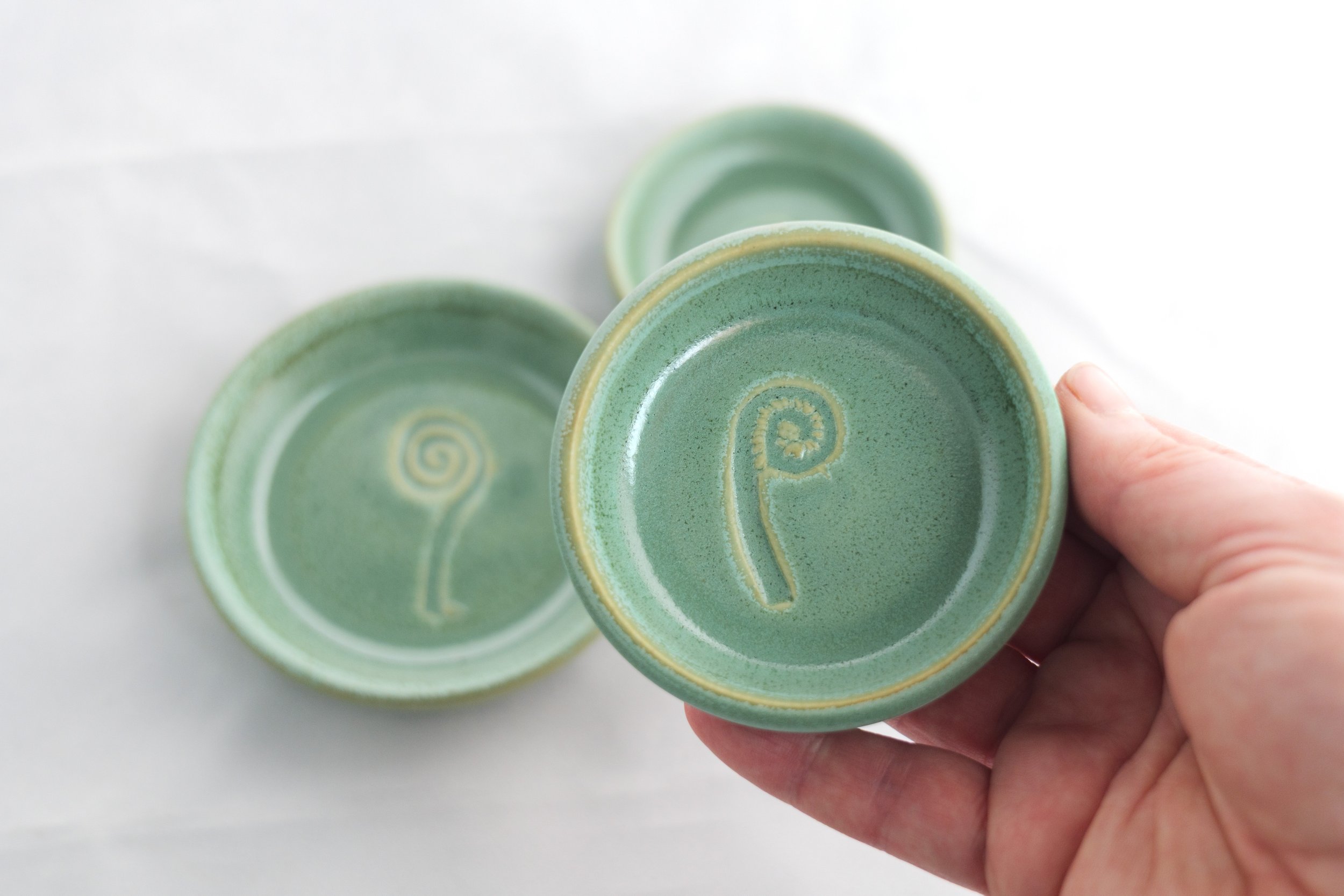 Fiddlehead Dish, small, $15