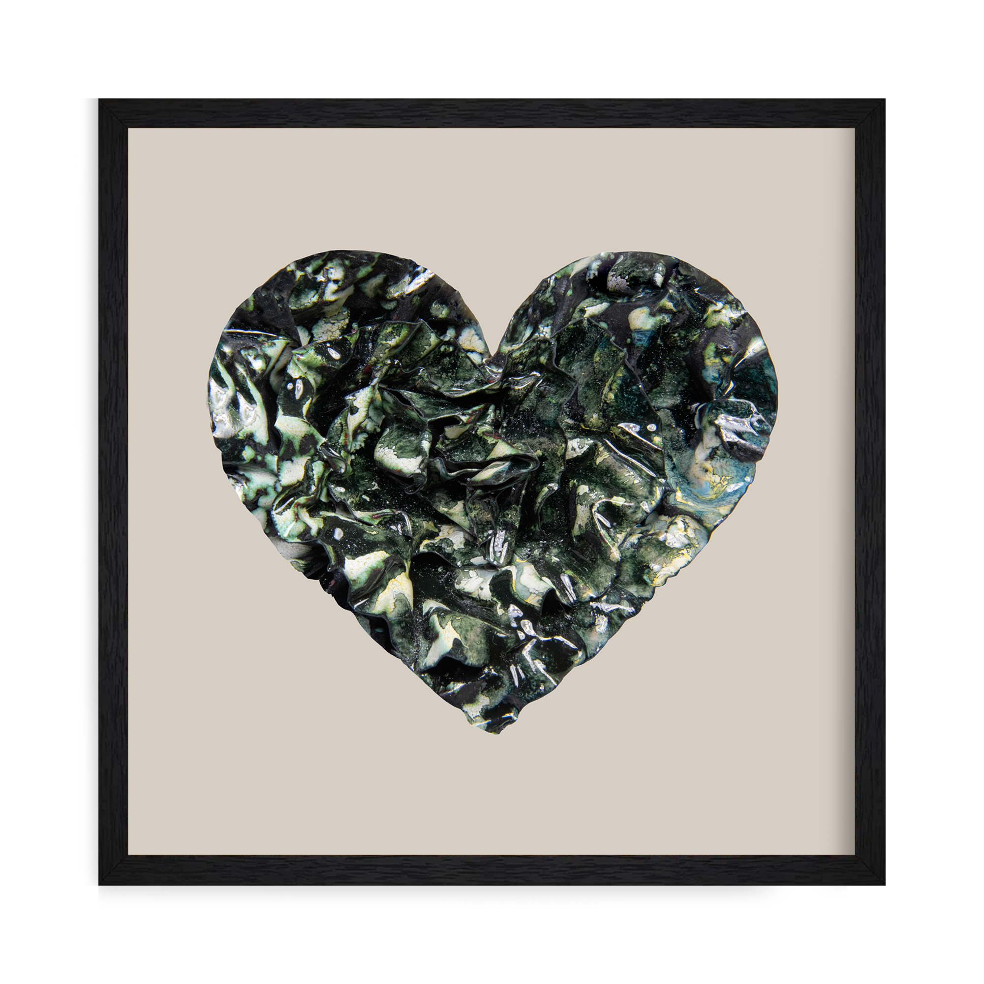 Deep Current Heart Art Print | Black Collection