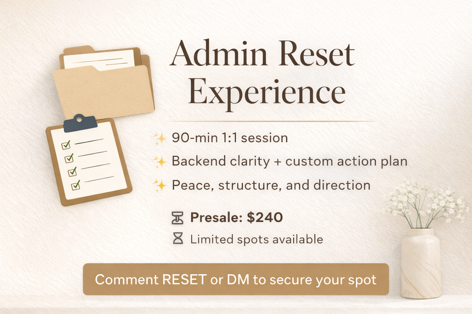 Admin Reset Experience