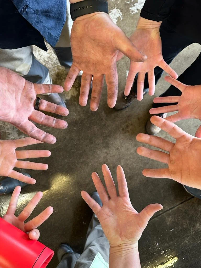 Purple hands are a badge of honor among cellar workers