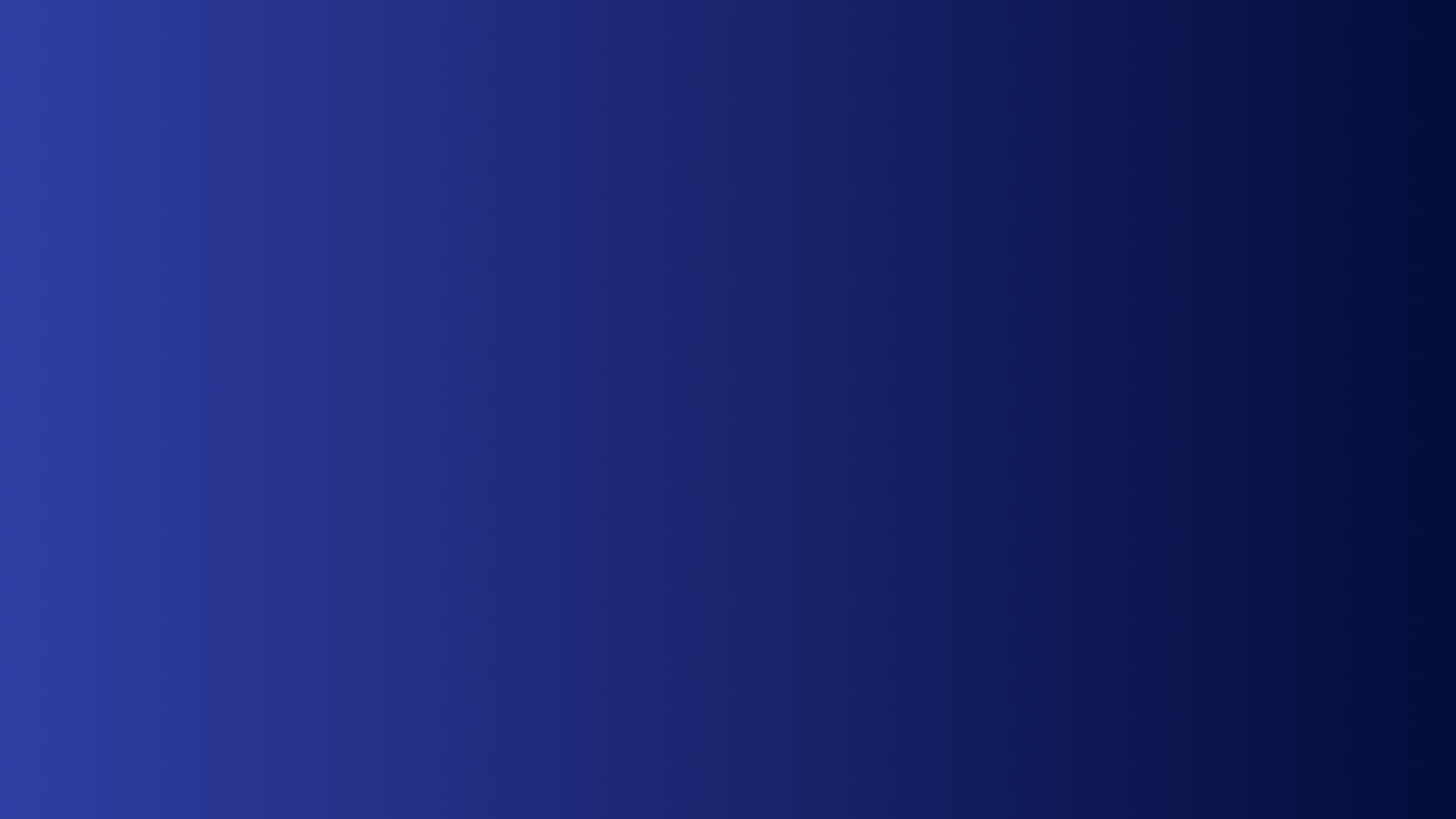 A predominantly dark blue background with a gradient from light blue on the left to dark blue on the right.