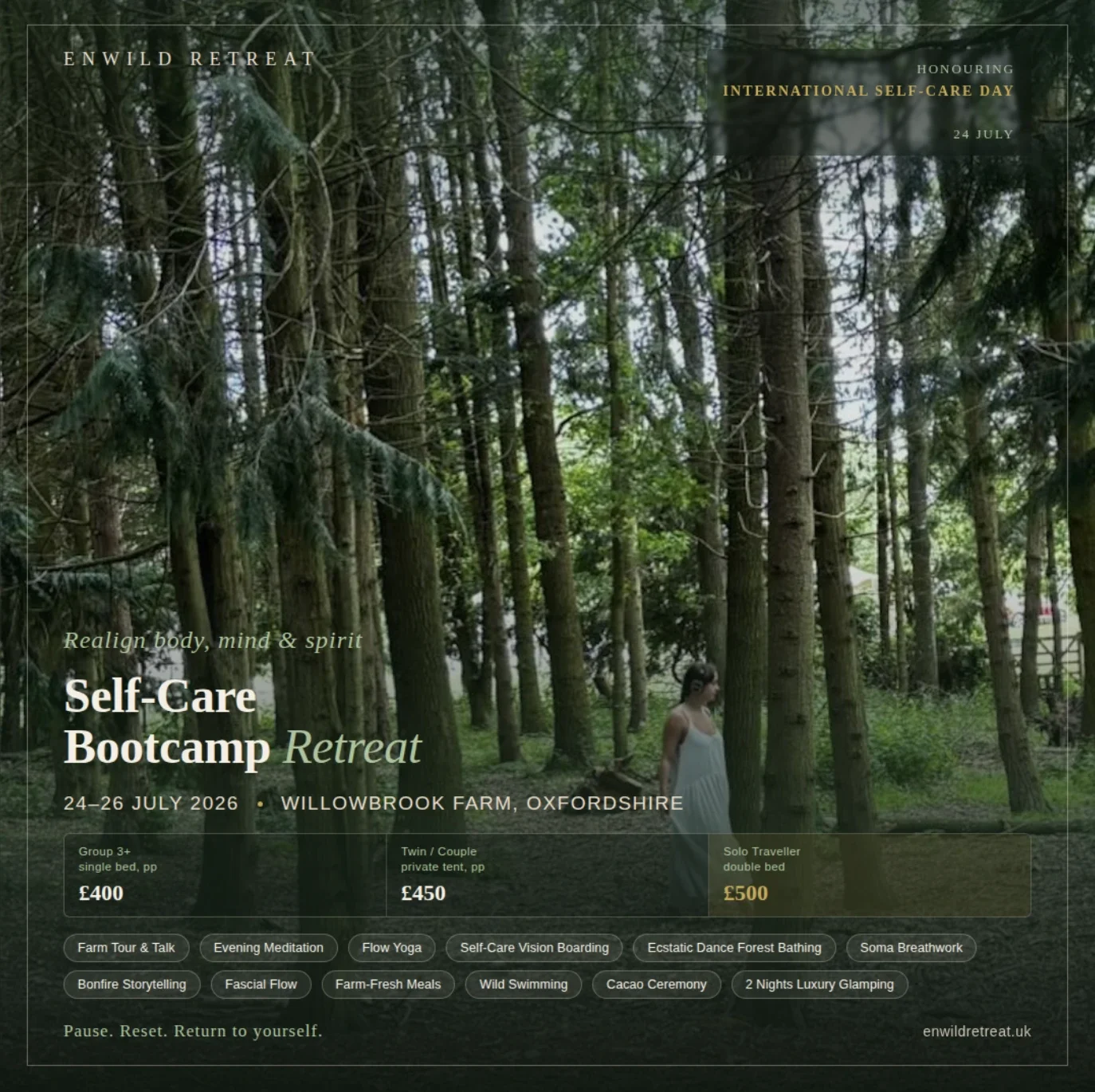 3-day Enwild Self Care Bootcamp Retreat (SOLD OUT)