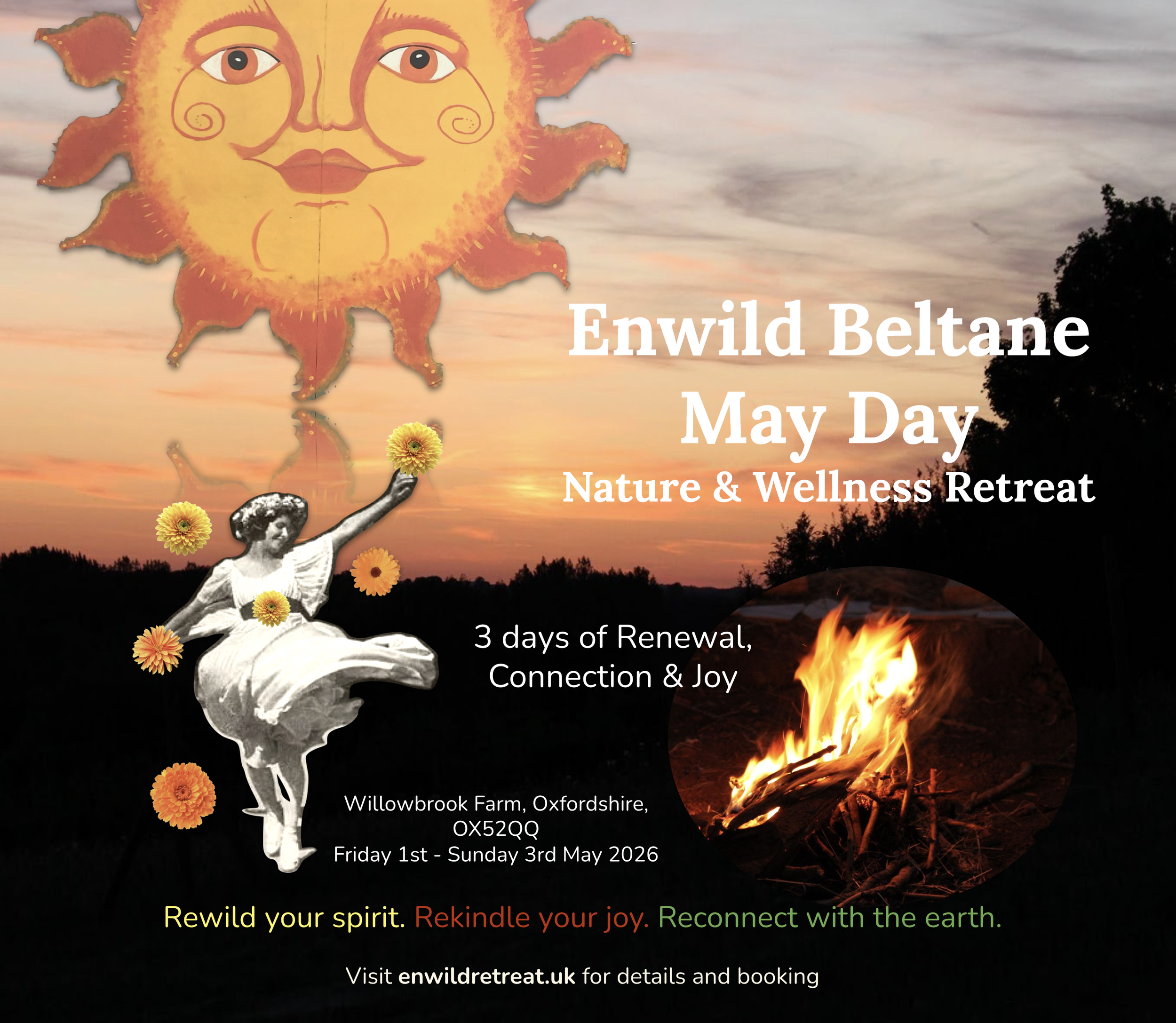 3-day Enwild Beltane May Day Retreat