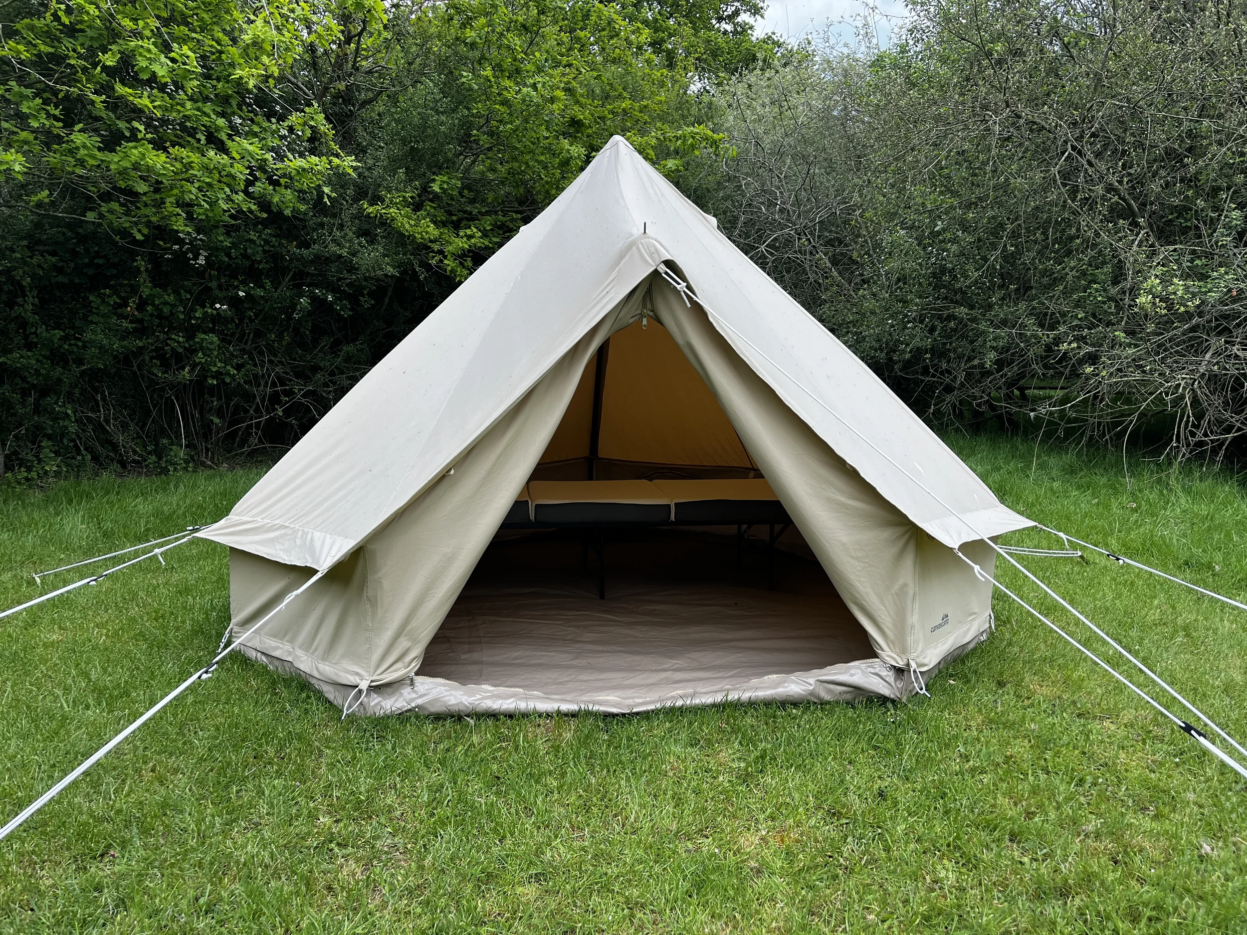 enwild glamping 3m bell tent exterior.webp