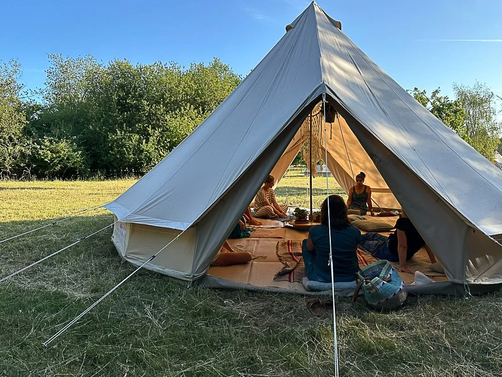 enwild retreat in oxfordshire | a 3-day luxury nature and wellness experience with yoga, meditation, sound baths & forest bathing | meditation tent.jpg