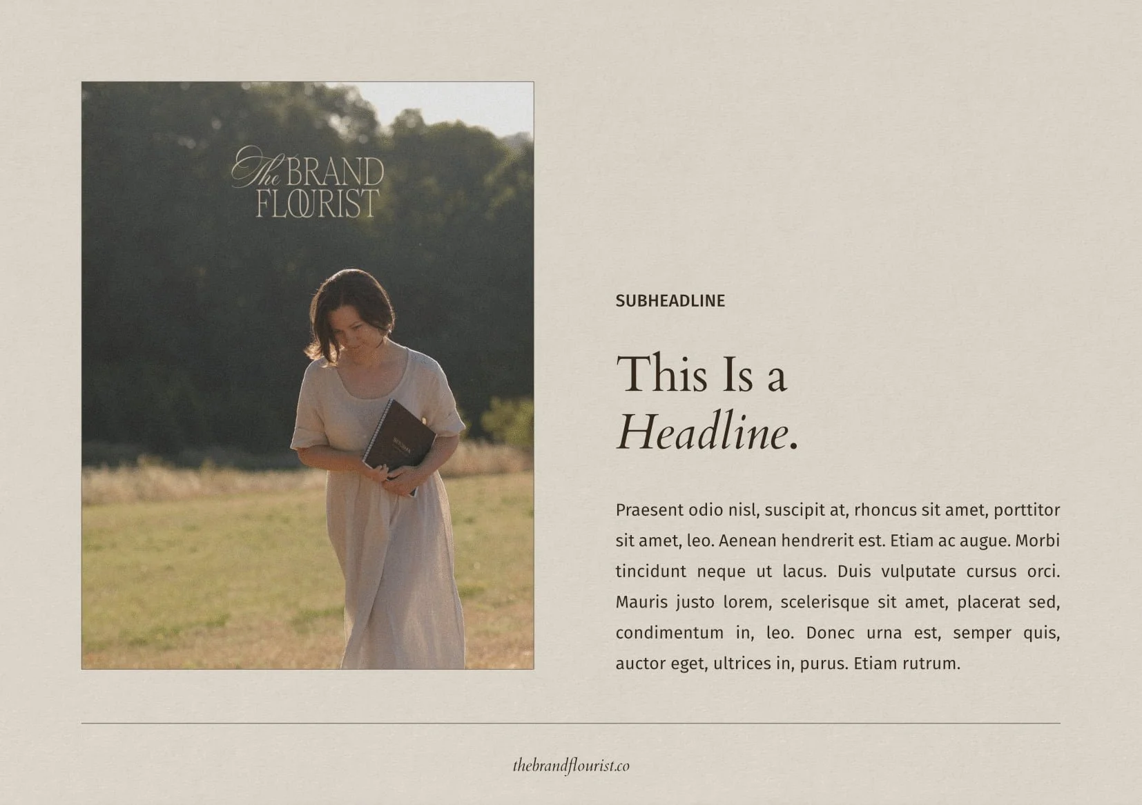 The Brand Flourist brand identity after the final redesign using the seasonal brand personality method.