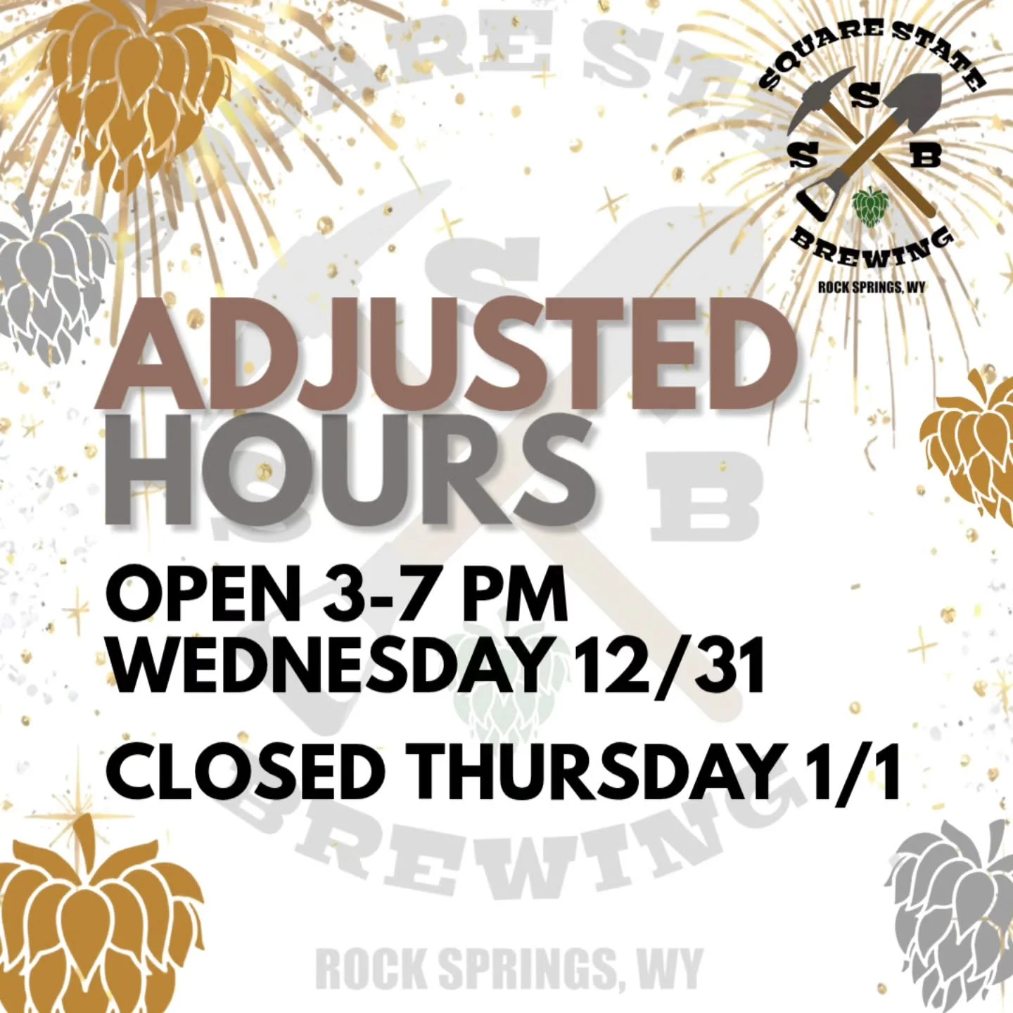 Please note we have adjusted hours this week. Wishing you all a happy New Year! 🍻
