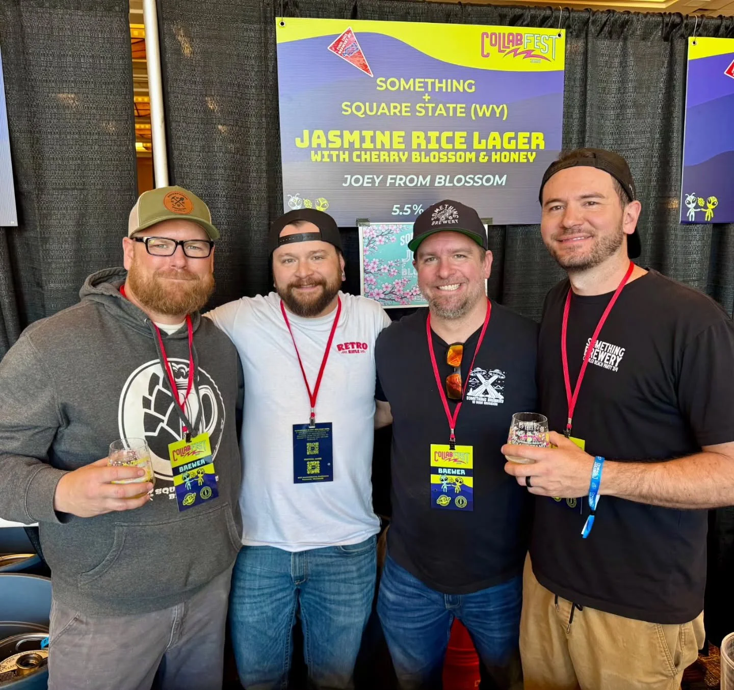 Mike had a great time representing Square State at Collab Fest this past Saturday! We teamed up with the talented crew at Something Brewery to create a crisp, light Japanese Rice Lager, brewed with honey and cherry blossom. 🍯🌸

The best part? You d