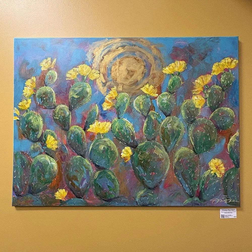 Prickly Pear Sun by Susan Baker Arts