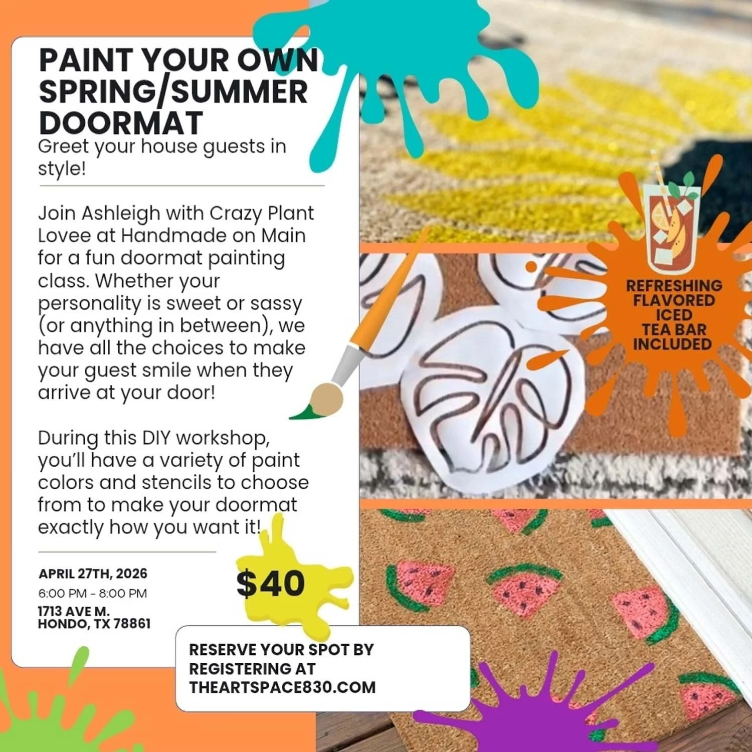 Spring Painted Doormat | MON. APR 27, 6-8PM