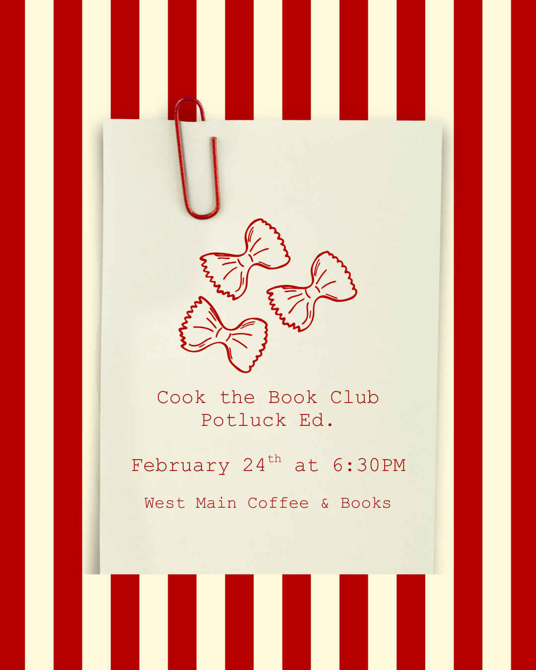 Cook the Book Club Potluck Edition