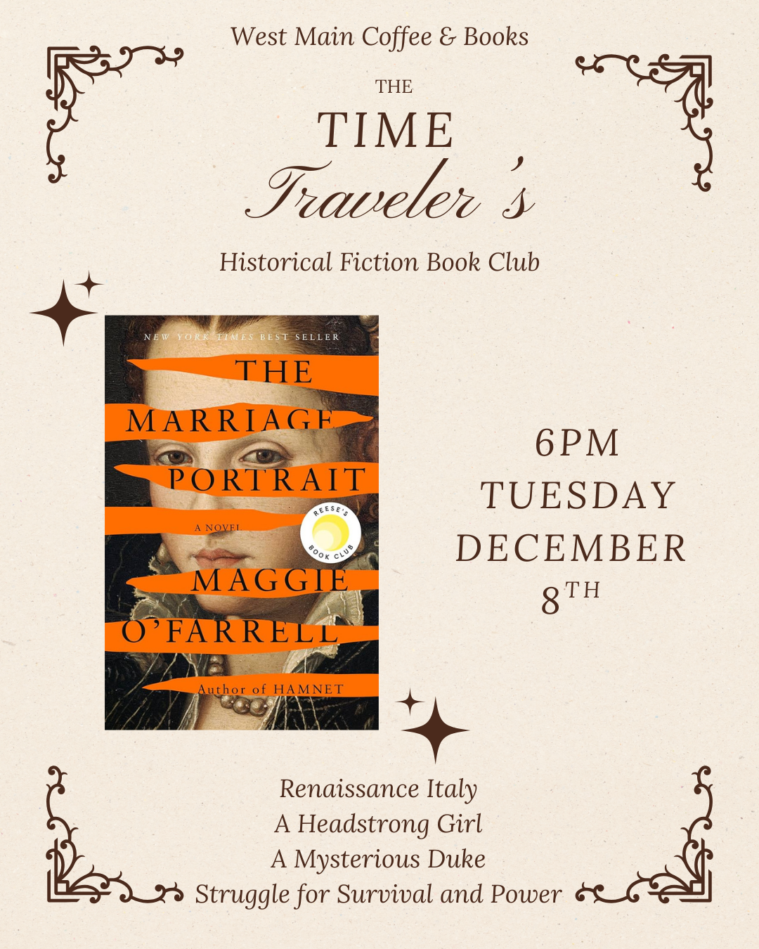 Historical Fiction Book Club: The Marriage Portrait by Maggie O’Farrell