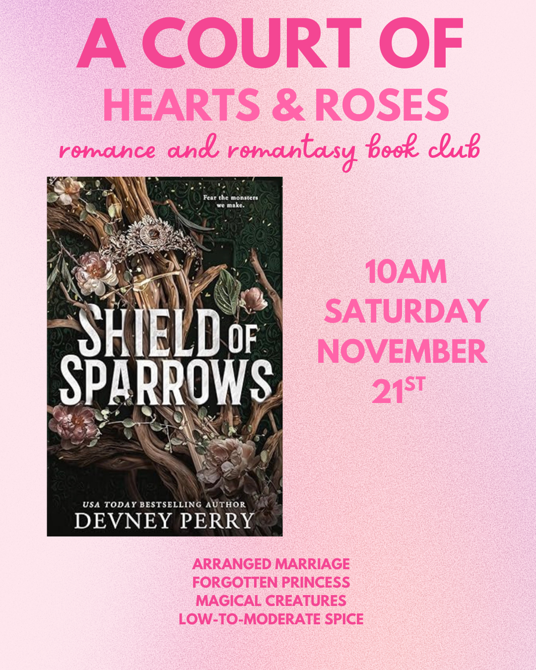 A Court of Hearts & Roses Book Club: Shield of the Sparrows by Devney Perry