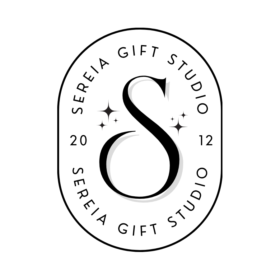 Logo for Serea Gift Studio with a stylized letter 'S' and decorative stars, encircled by the text 'Serea Gift Studio' and the year 2012.