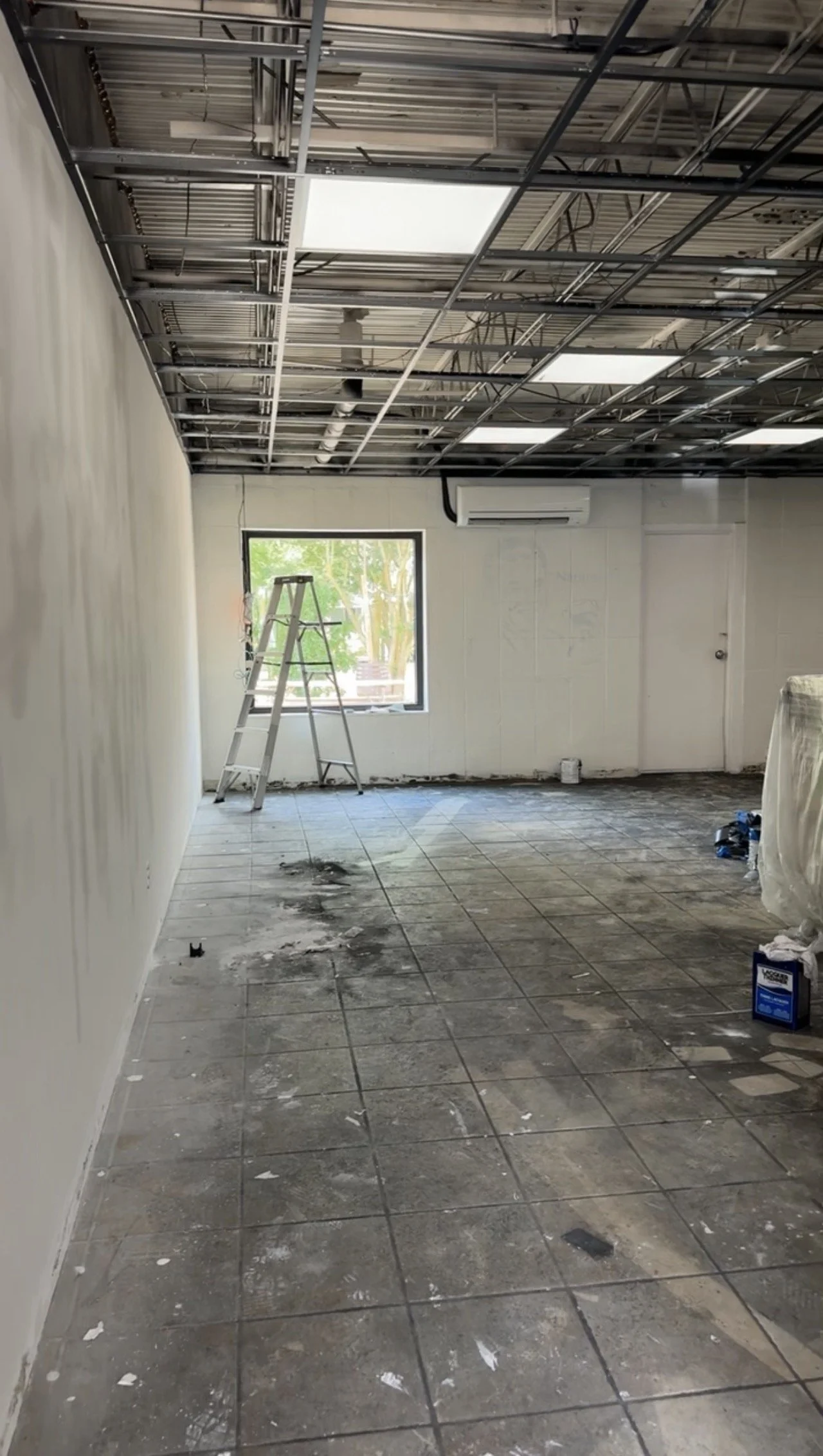 Pilates studio before remodel