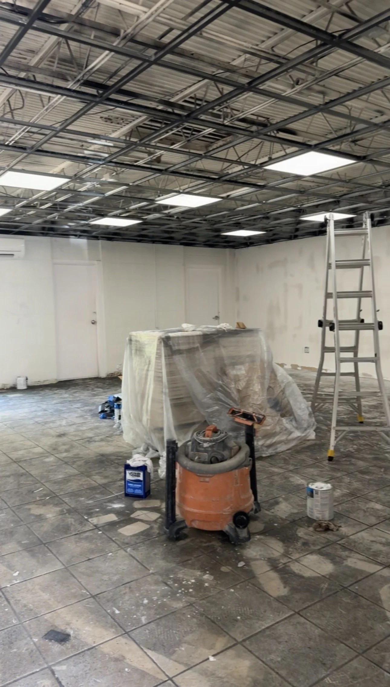 Pilates studio before remodel