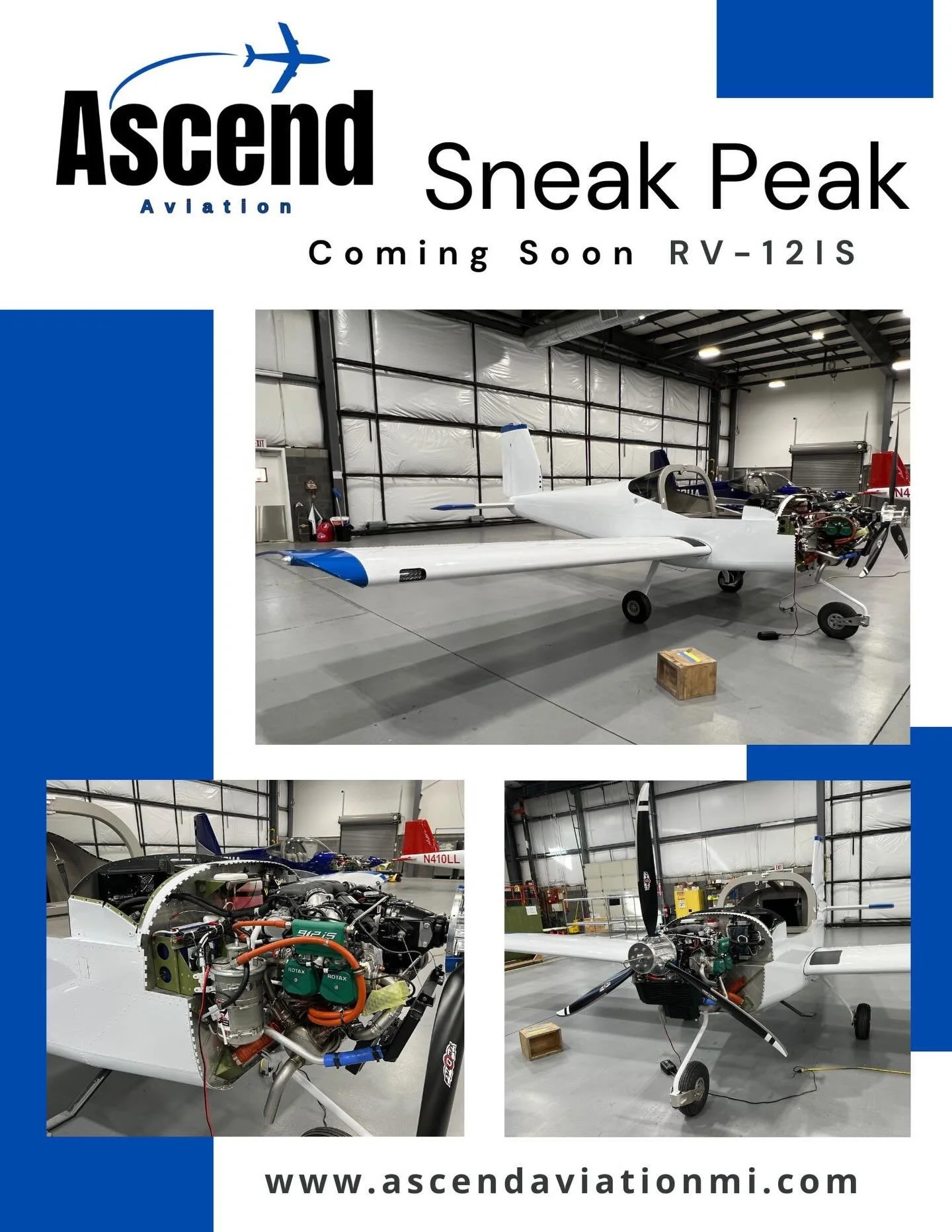 COMING SOON TO THE ASCEND AVIATION FLEET ✈️

We&rsquo;re excited to announce that Van&rsquo;s Aircraft is completing the build of our brand new RV-12iS.

This modern training aircraft will feature:

&bull; Dual Garmin G3X glass cockpit
&bull; WAAS GP