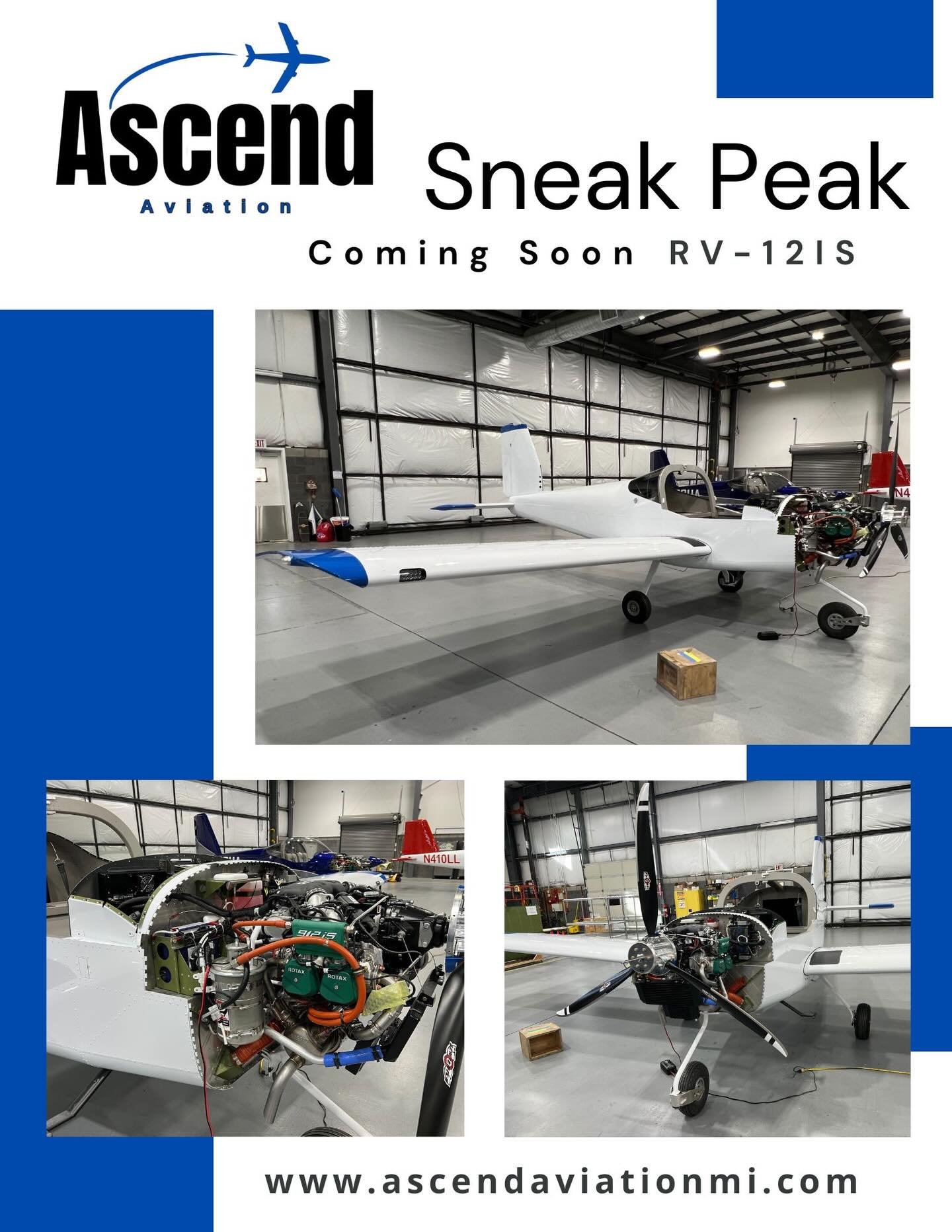 COMING SOON TO THE ASCEND AVIATION FLEET ✈️

We&rsquo;re excited to announce that Van&rsquo;s Aircraft is completing the build of our brand new RV-12iS.

This modern training aircraft will feature:

&bull; Dual Garmin G3X glass cockpit
&bull; WAAS GP