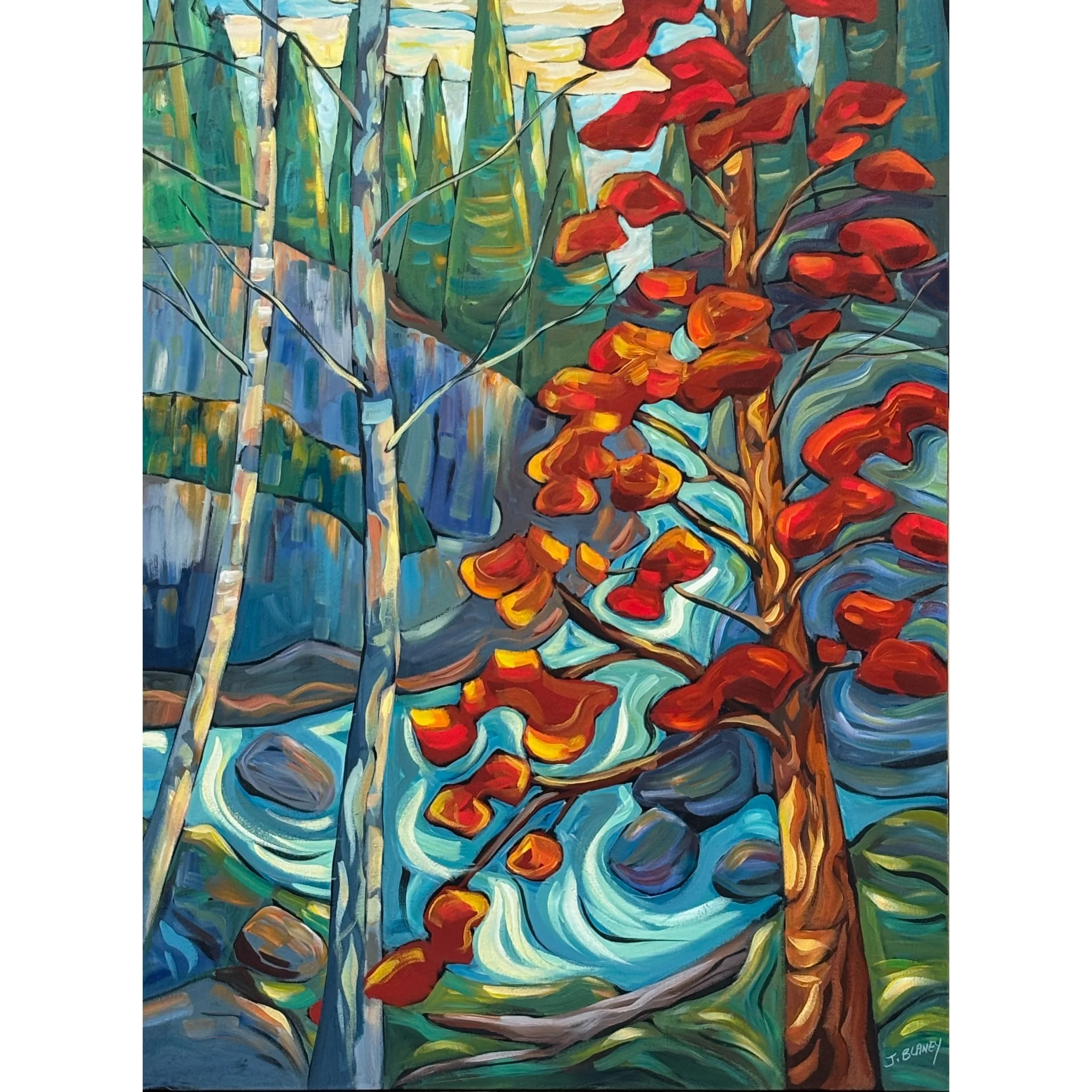 Autumn In Motion original art on canvas by Jodie Blaney
