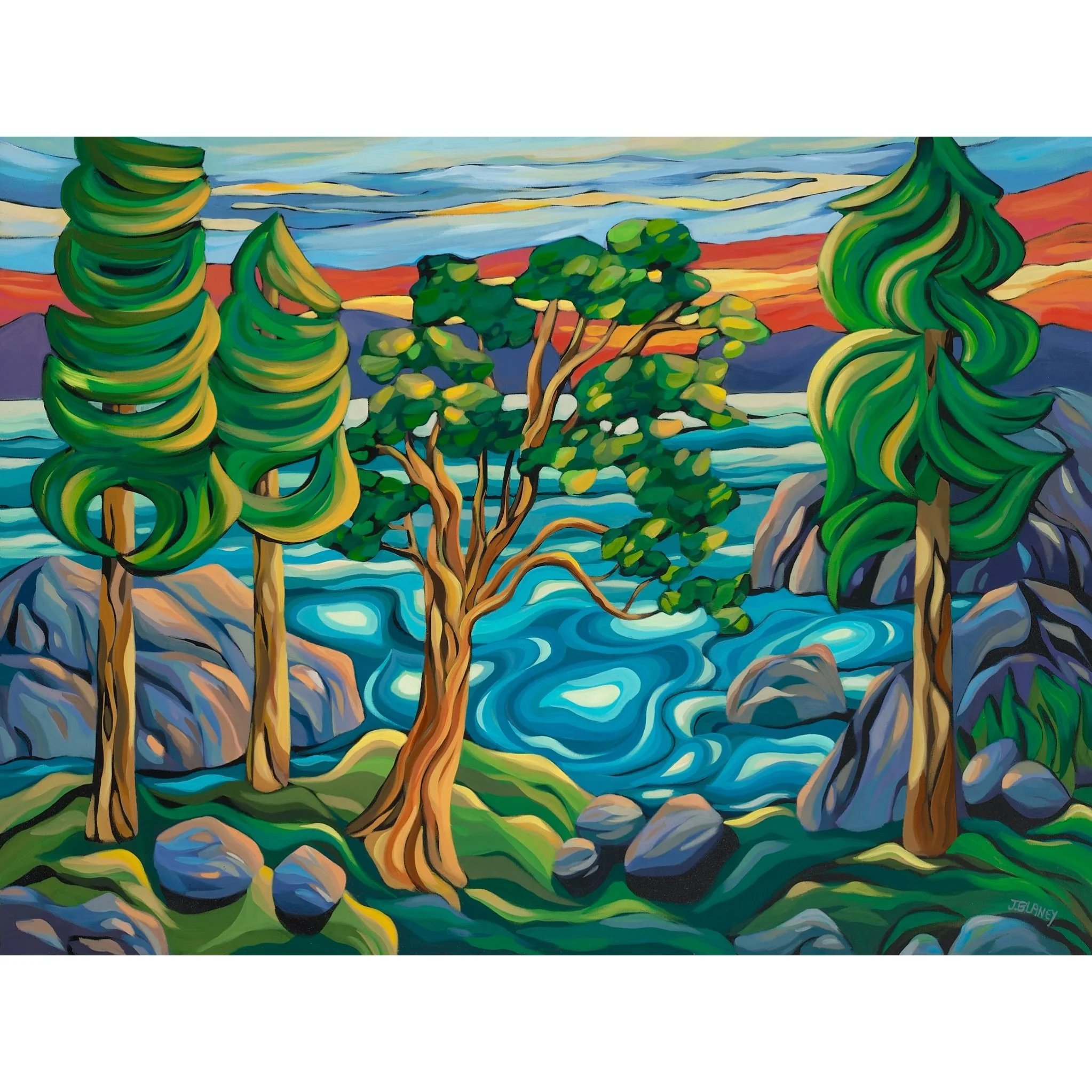 West Coast Radiance art print on canvas giclee by BC artist Jodie Blaney