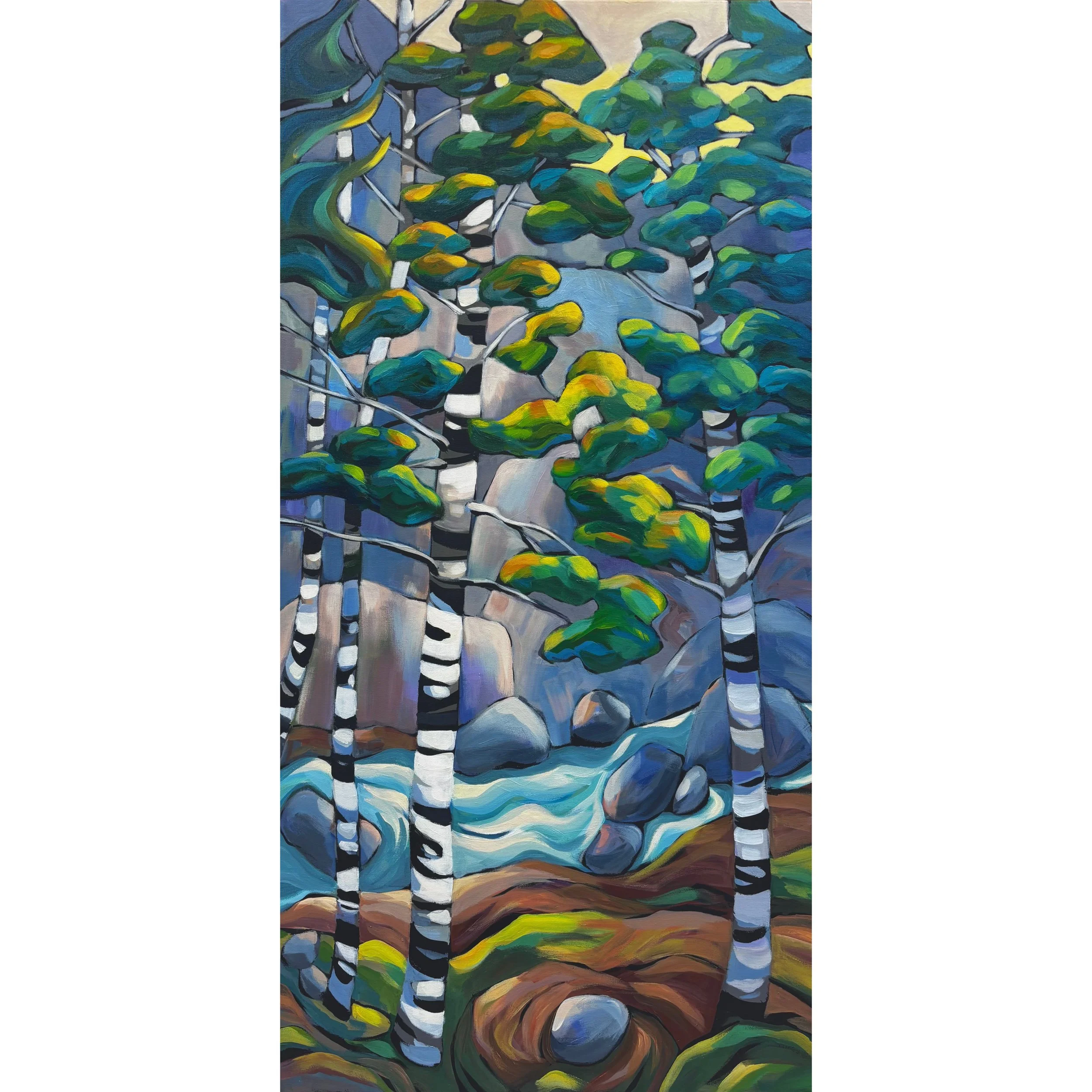 Where The Stream Wanders original painting in acrylics by Jodie Blaney