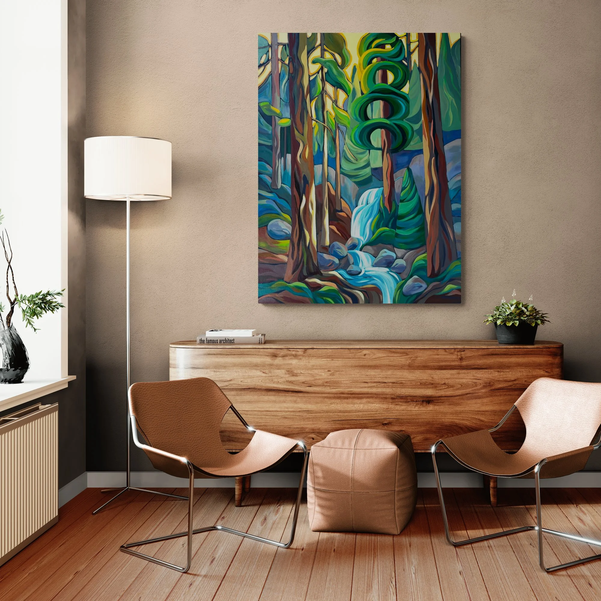 Forest Bathing shown in contemporary living space