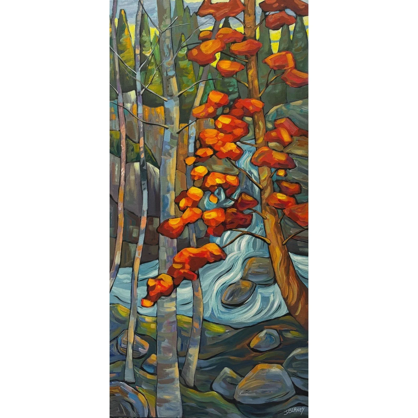 Autumn Exuberance art print available in canvas or paper by Jodie Blaney