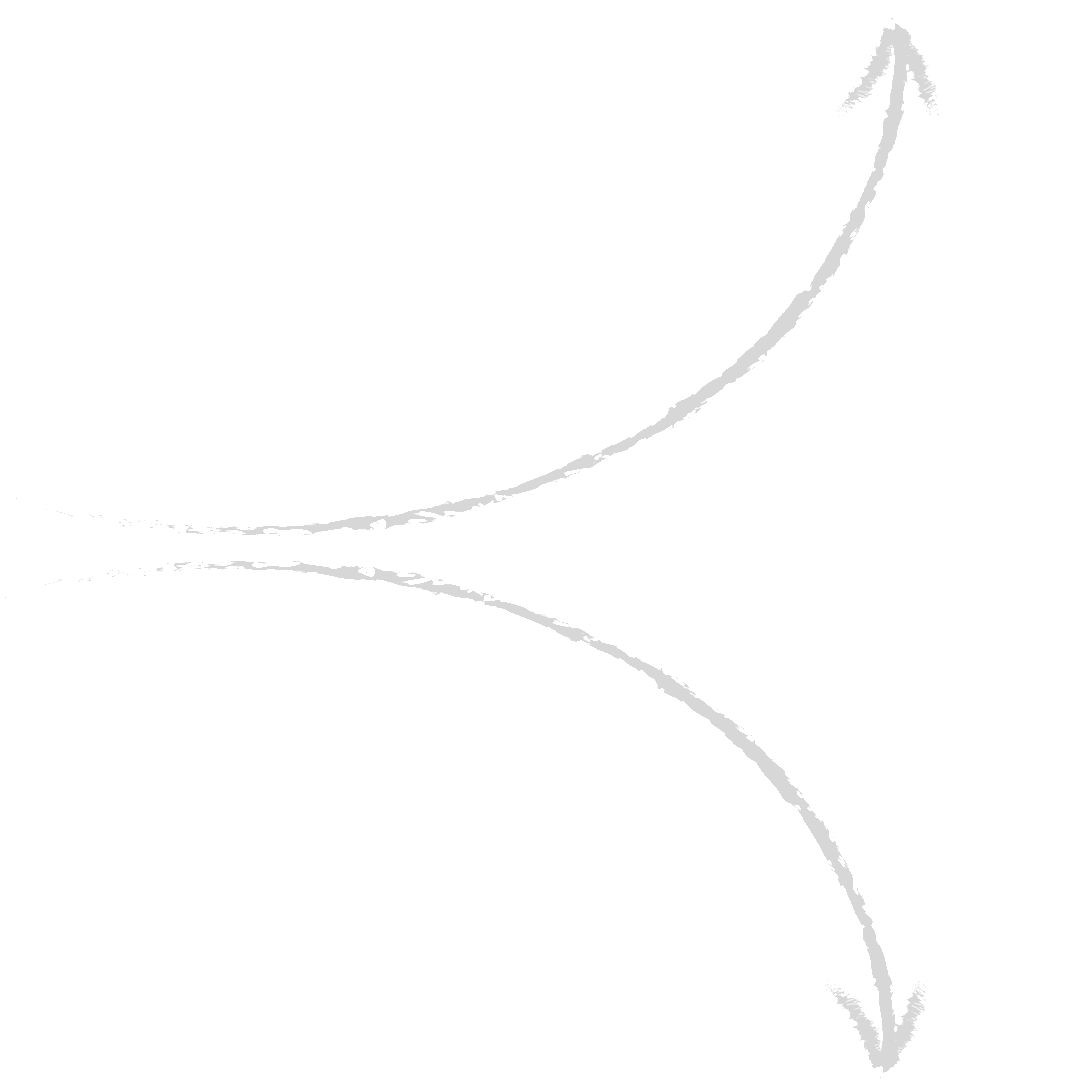 White chalk arrow on black background pointing diagonally upward to the right, with a reflection beneath it.