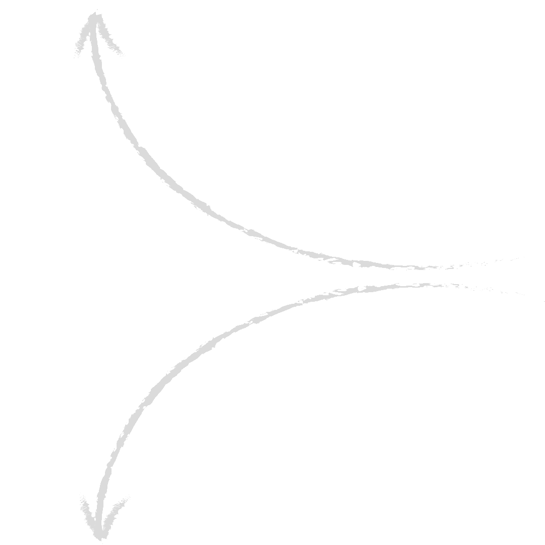 White curved arrows on a black background demonstrating a downward and upward flow.