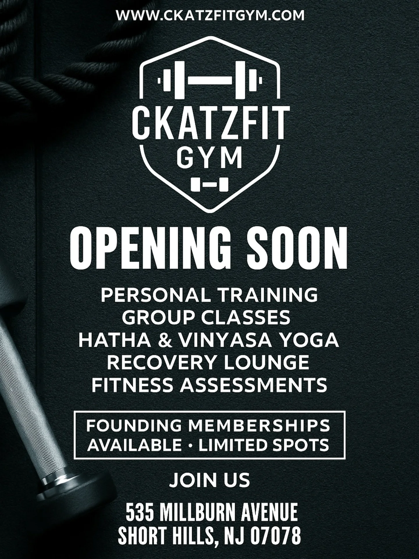 Not open yet, but here&rsquo;s the good news:

Founding Memberships are still available!

Want Founding Member pricing?
DM &lsquo;EARLY&rsquo; to claim your spot before we sell out.

Go to https://www.ckatzfitgym.com today and schedule your FREE cons