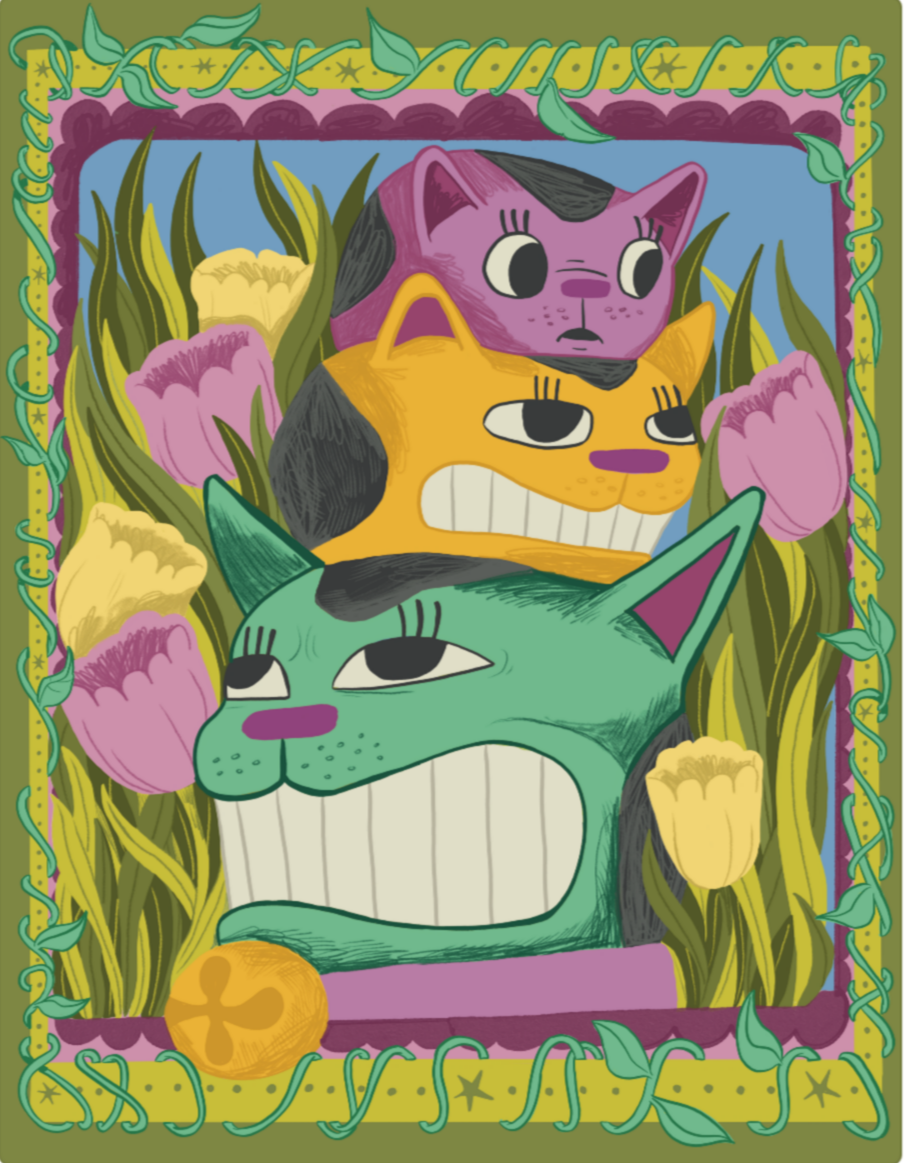 LUCKY CAT PRINT CARDSTOCK