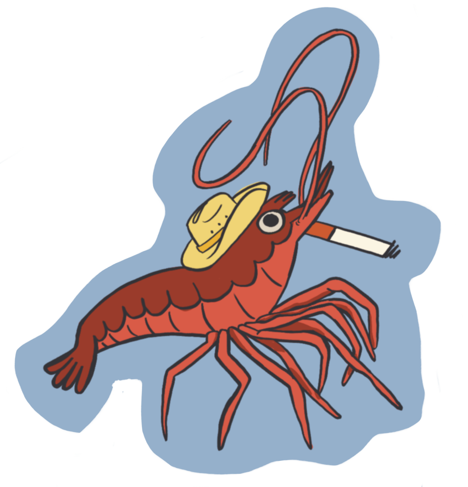 COWBOY SHRIMP STICKER