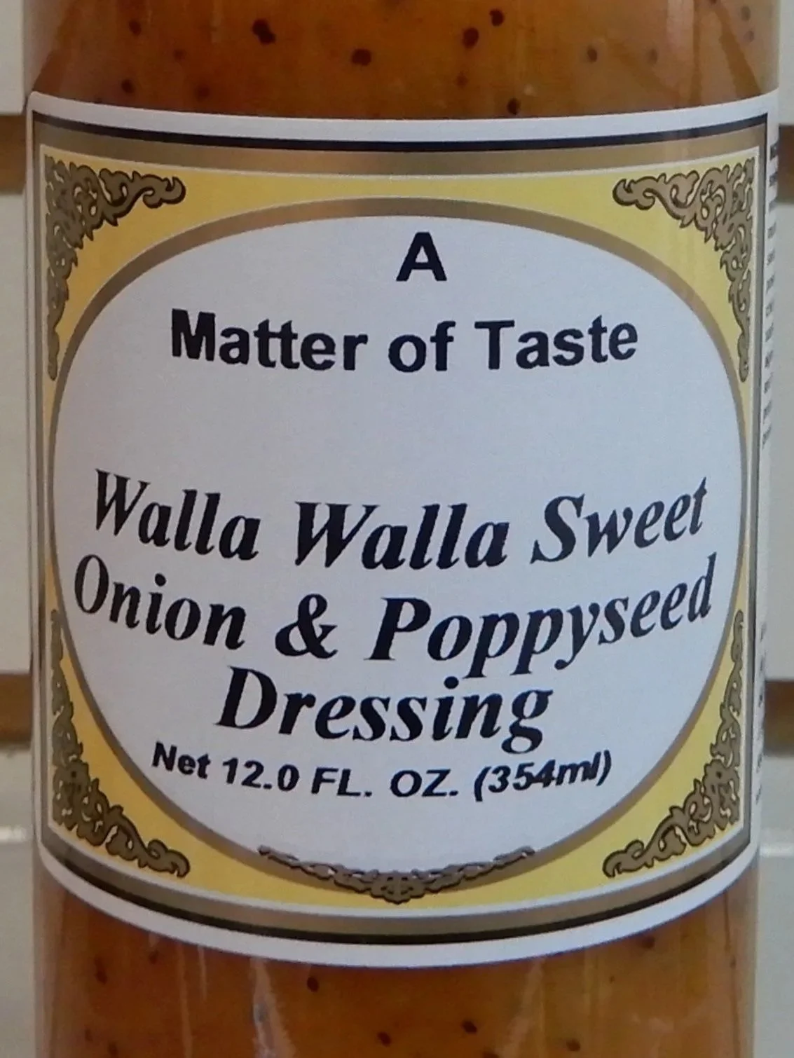 Walla Walla Sweet Onion & Poppyseed Dressing