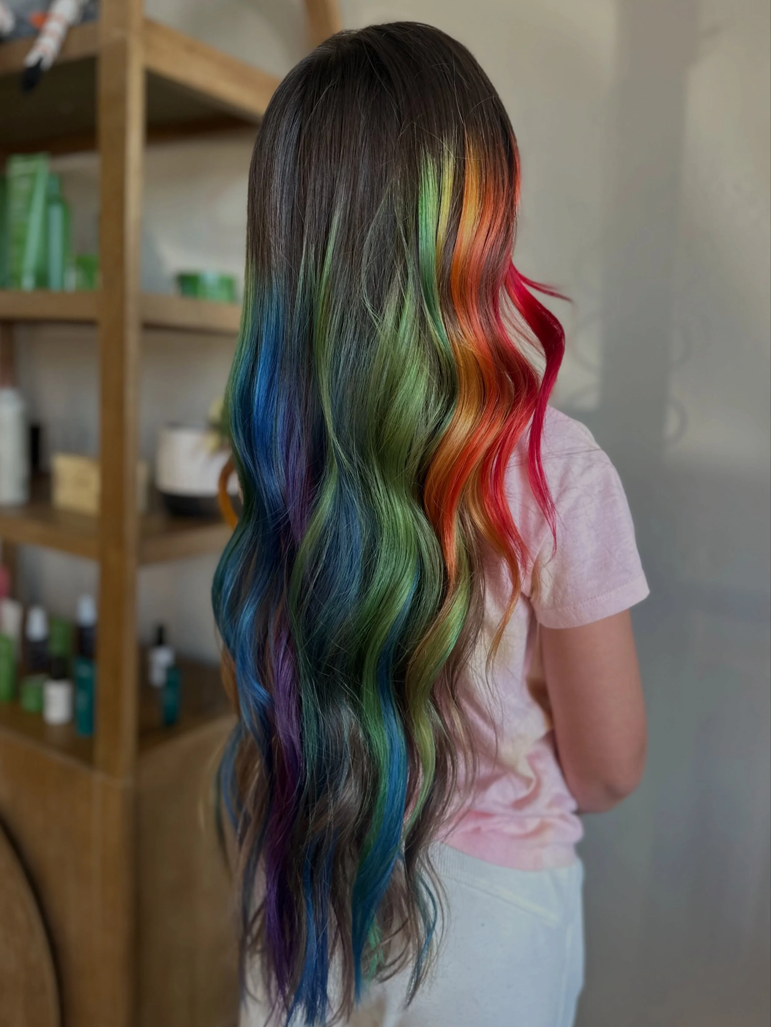 Love always wins 🌈❤️🧡💛💚🩵💙💜

Amazing color done by @hairby.kayladuvall 💖

#happypride #rainbowhaircolor #colorado #noco