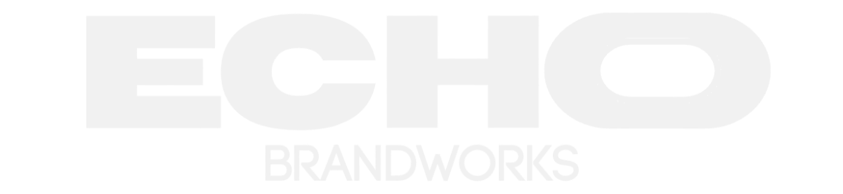 Logo with the word 'ECHO' in large letters above the word 'BRANDWORKS' in smaller letters.