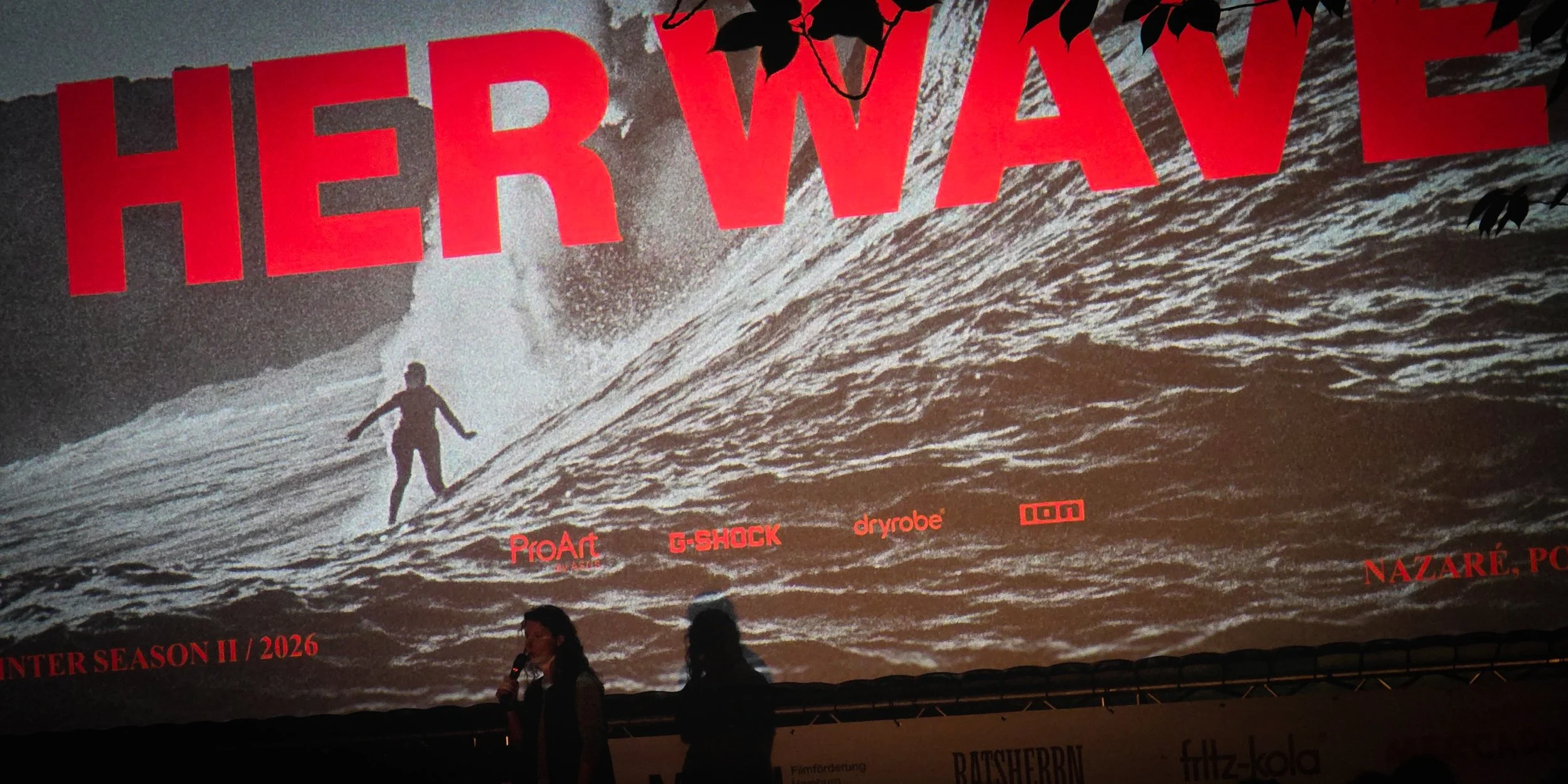 Lena Kemna presenting the film at screening of film HER WAVE 