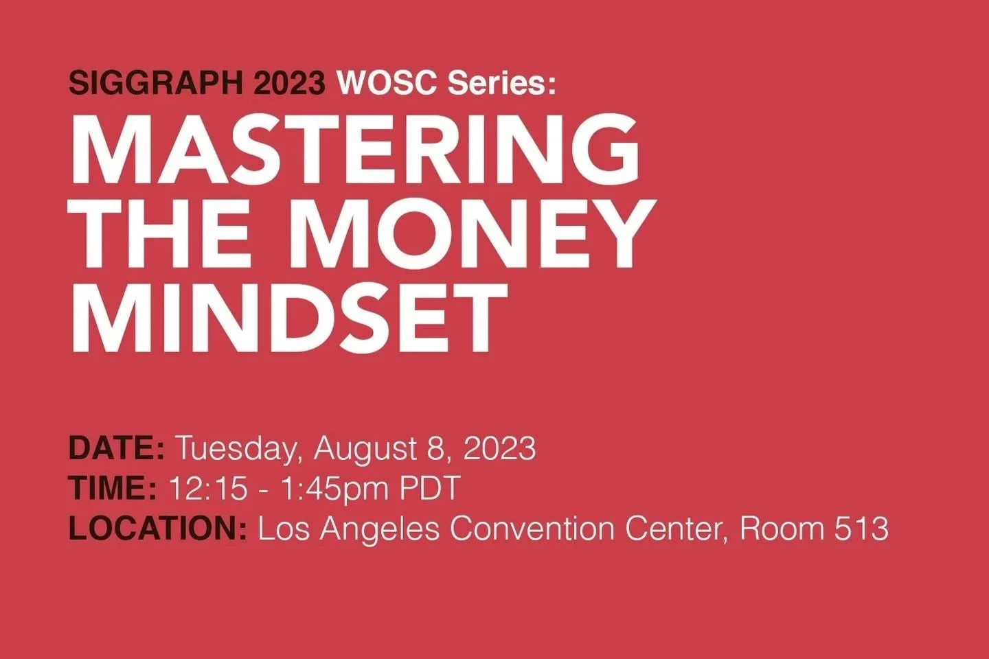 Workshop: Mastering the Money Mindset
